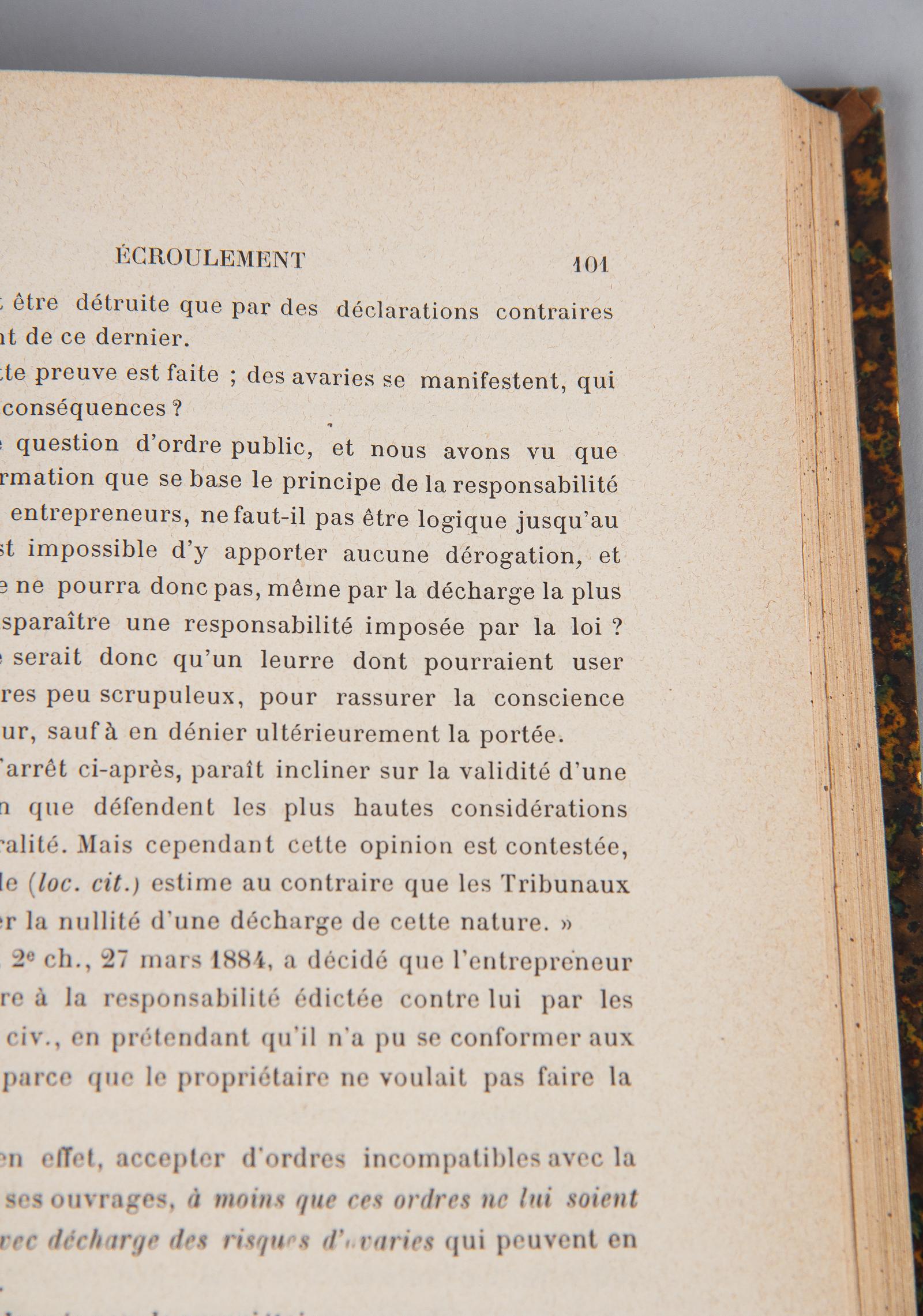 French Book Responsabilites des Architectes by O.Masselin, Late 1800s For Sale 6