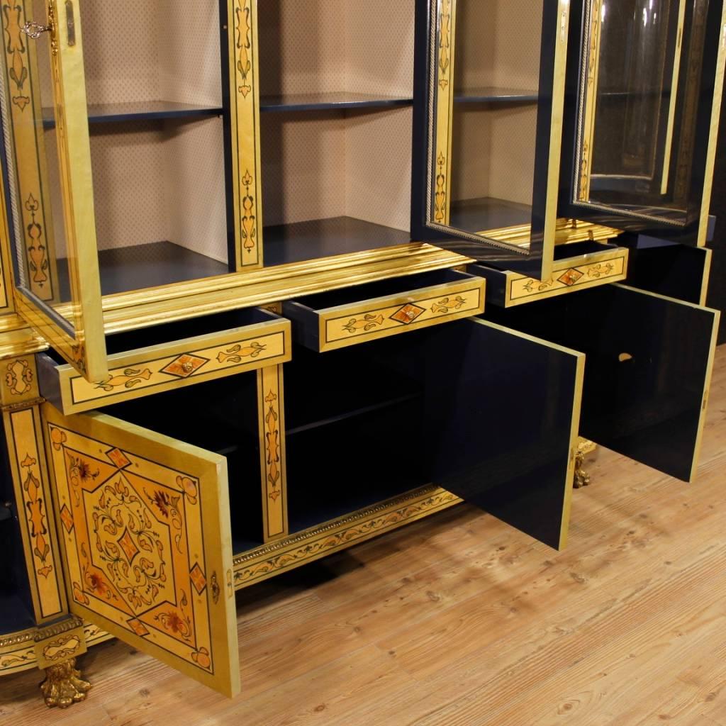French Bookcase in Inlaid Wood with Gilt Bronzes from 20th Century 2