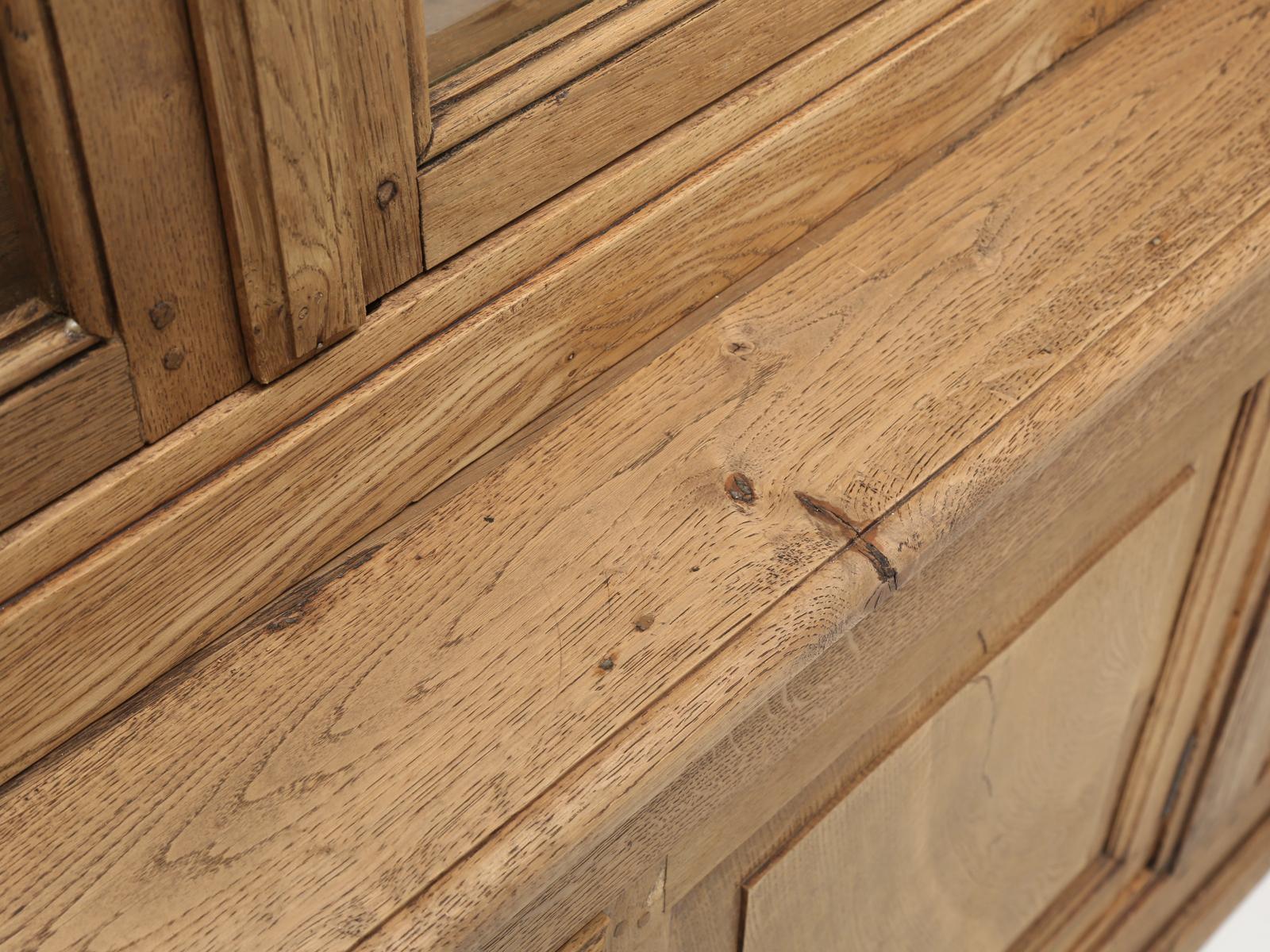 French Bookcase Mid-1800's in Exceptional Unrestored Condition Weathered Oak 2