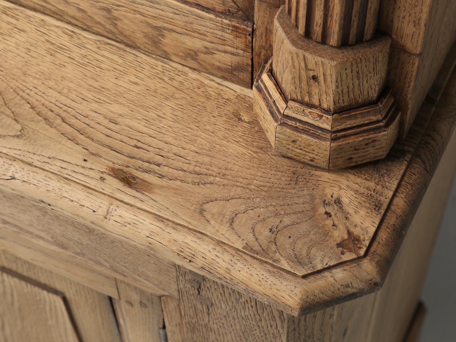 French Bookcase Mid-1800's in Exceptional Unrestored Condition Weathered Oak 3