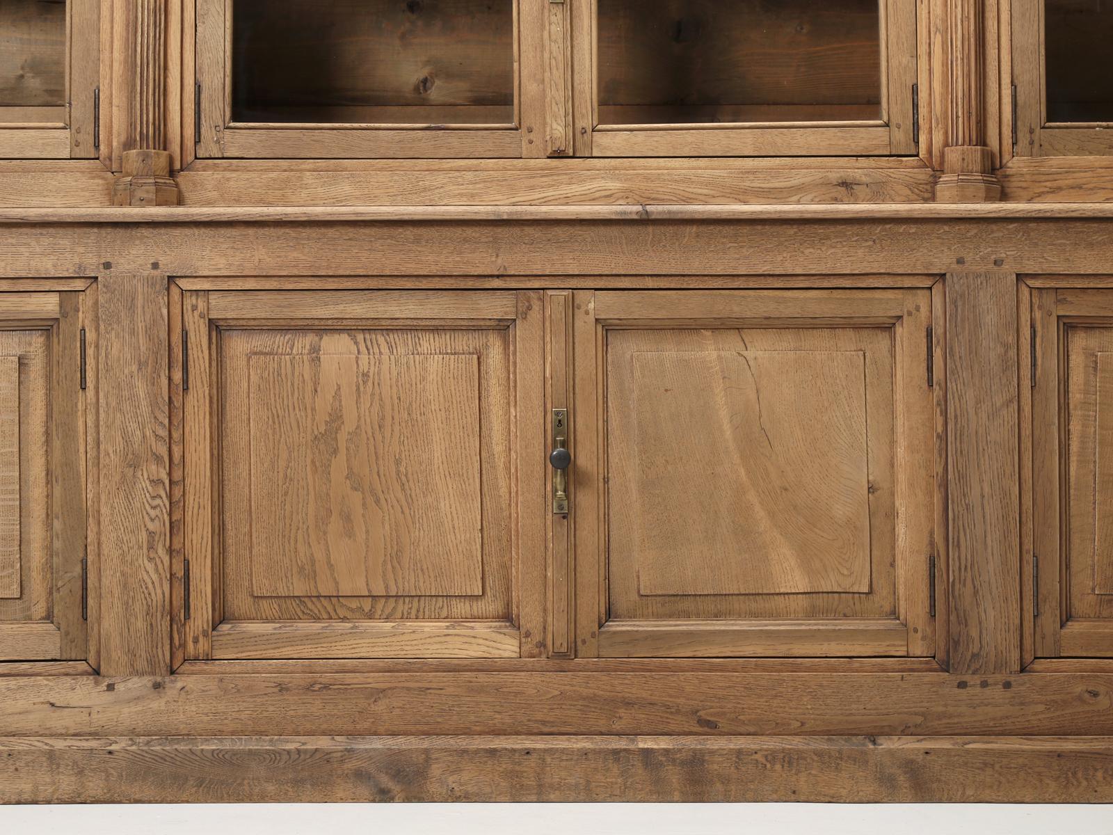 French Bookcase Mid-1800's in Exceptional Unrestored Condition Weathered Oak 5
