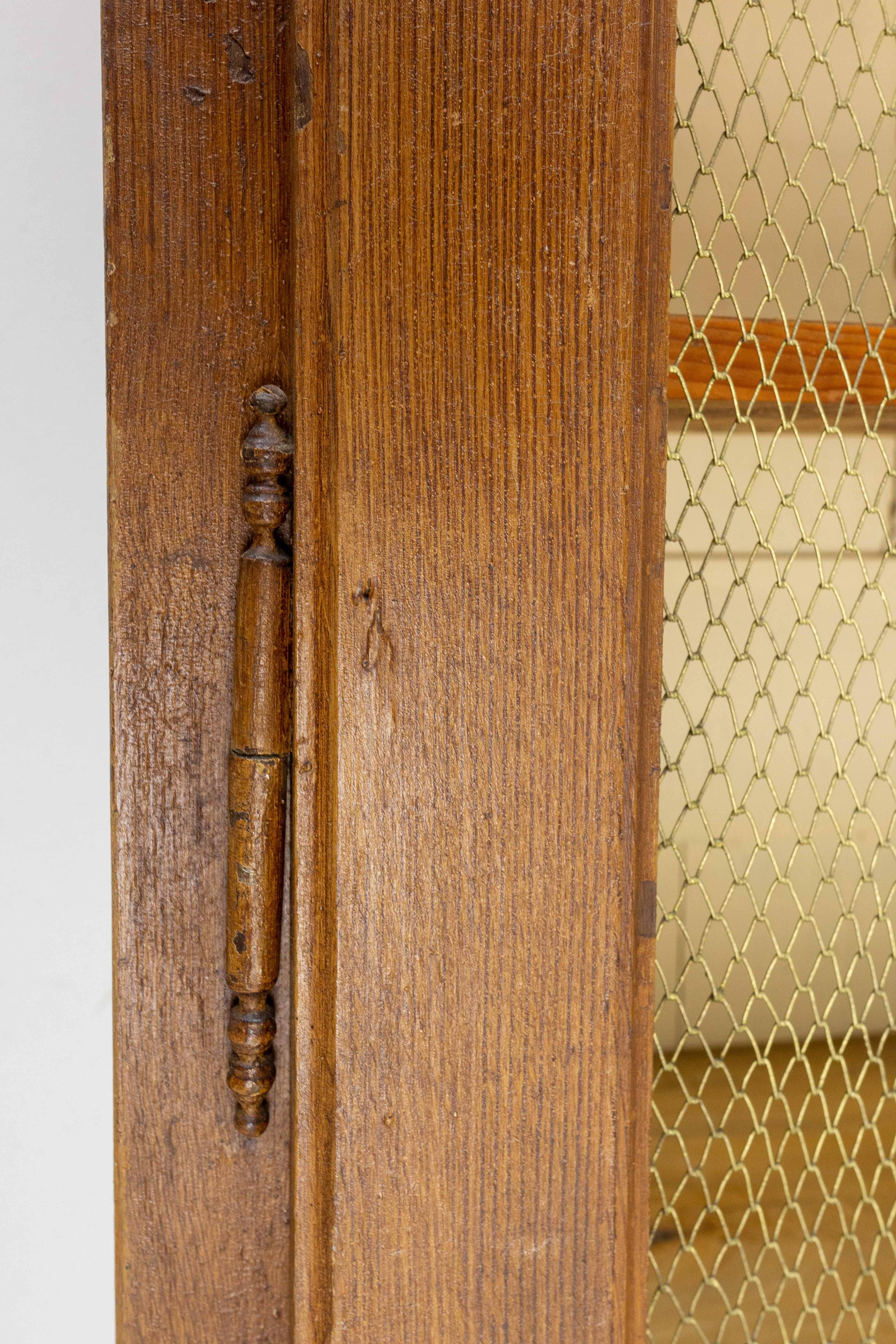 French Bookcase with Brass Mesh Doors Late 19th Century For Sale 7