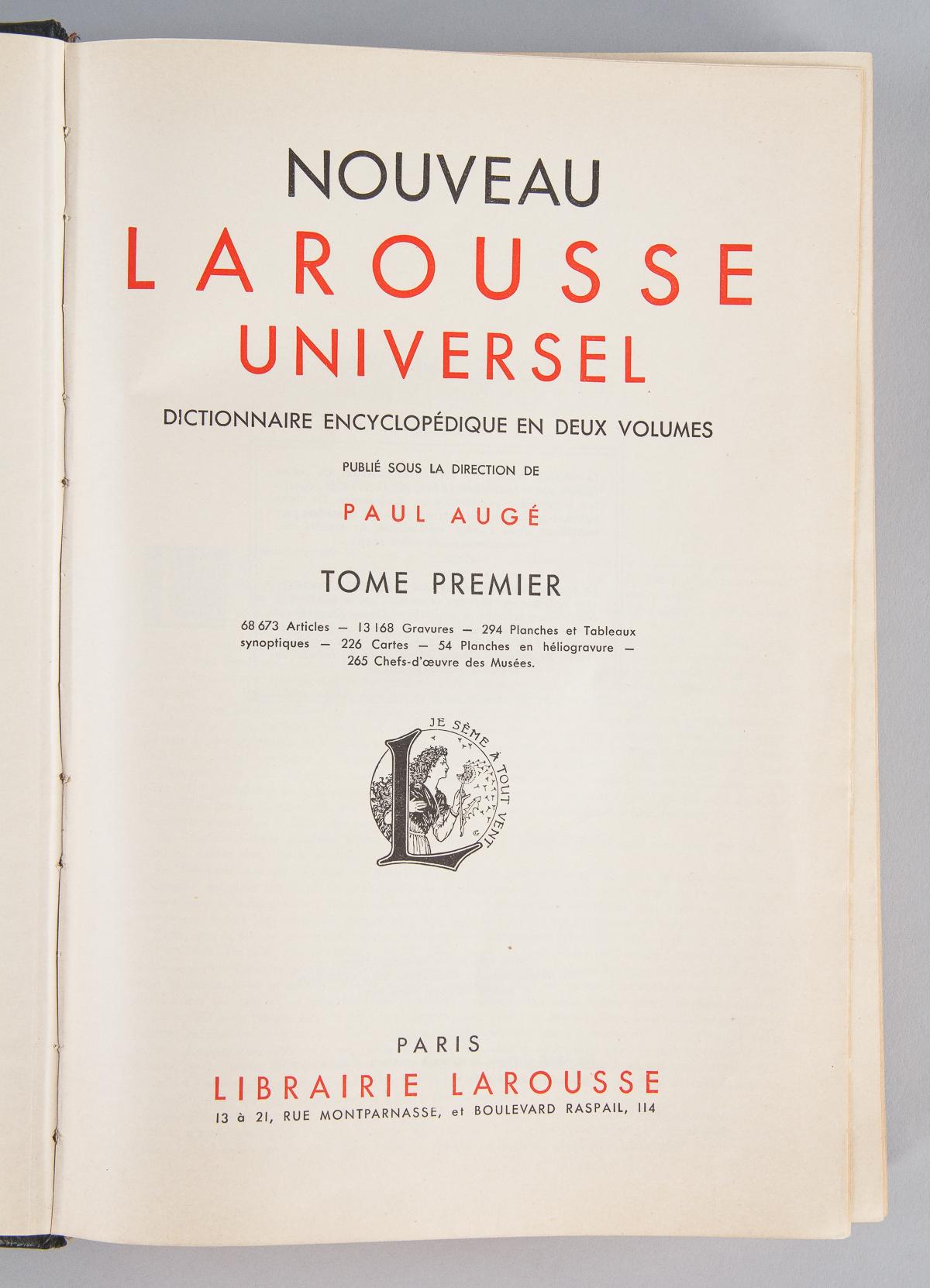 French Books, Larousse Universel, 1948 7