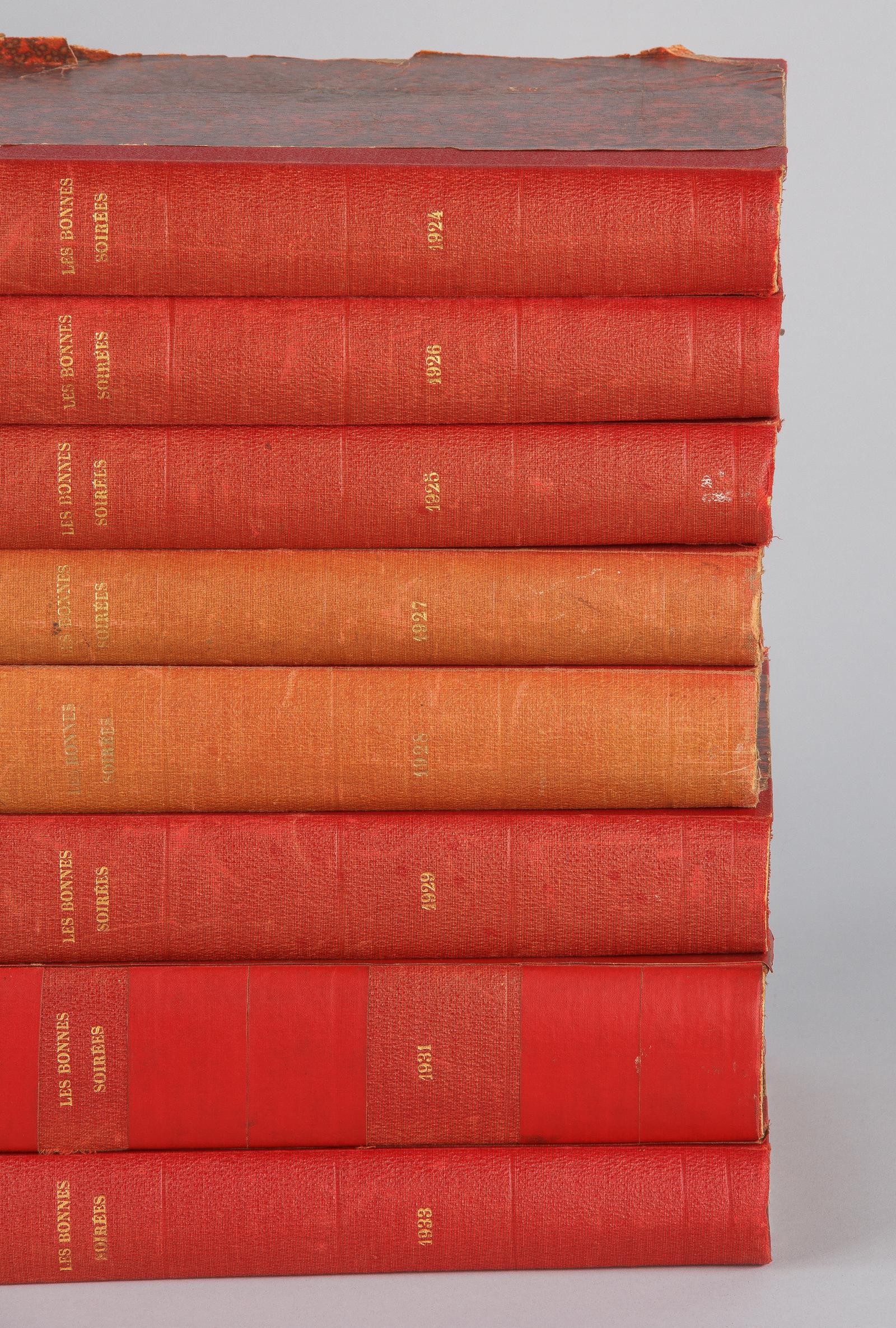 Hard Bound Books-Les Bonnes Soirees, Belgium, 1924-1933 For Sale 11