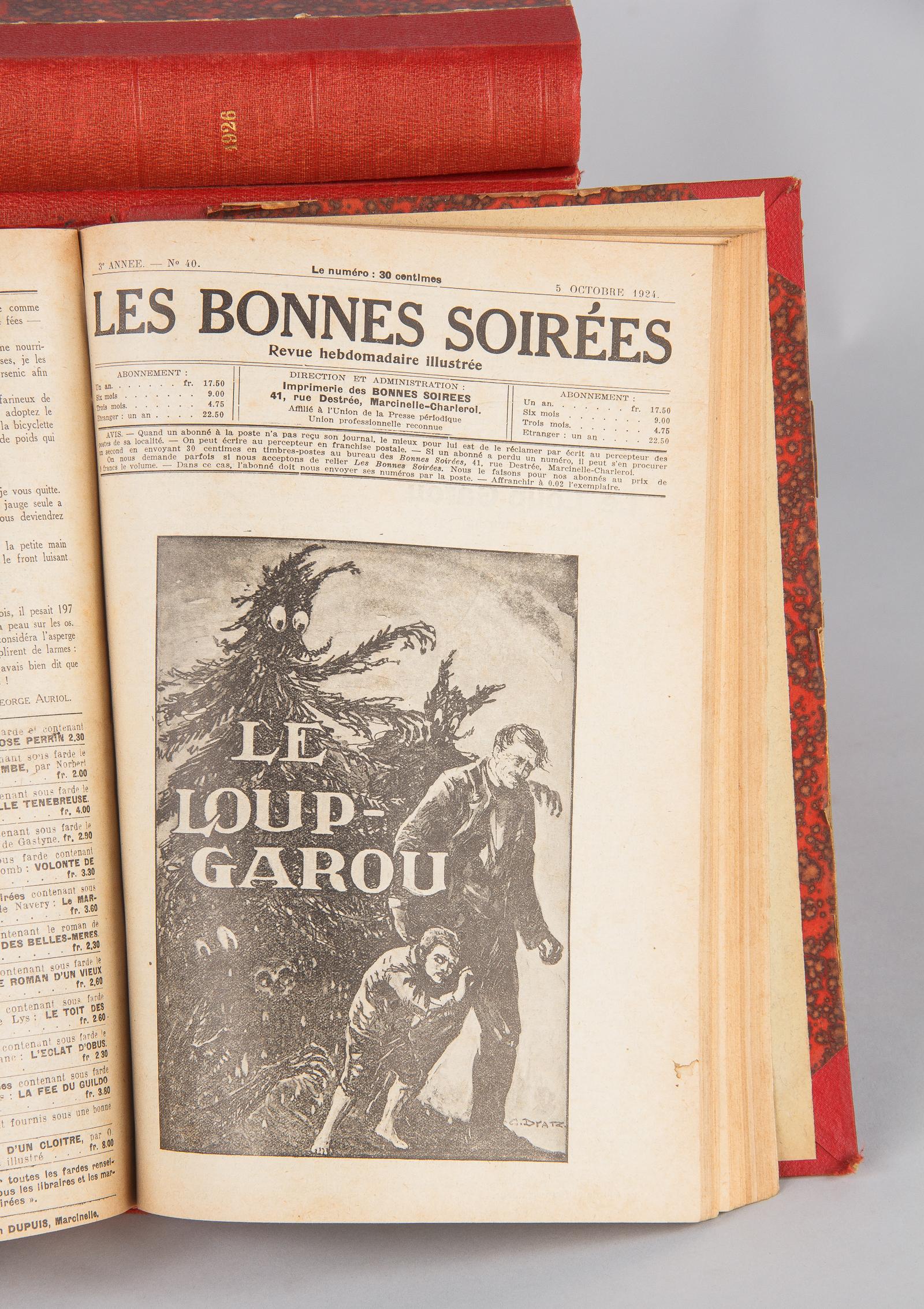 Hard Bound Books-Les Bonnes Soirees, Belgium, 1924-1933 For Sale 1