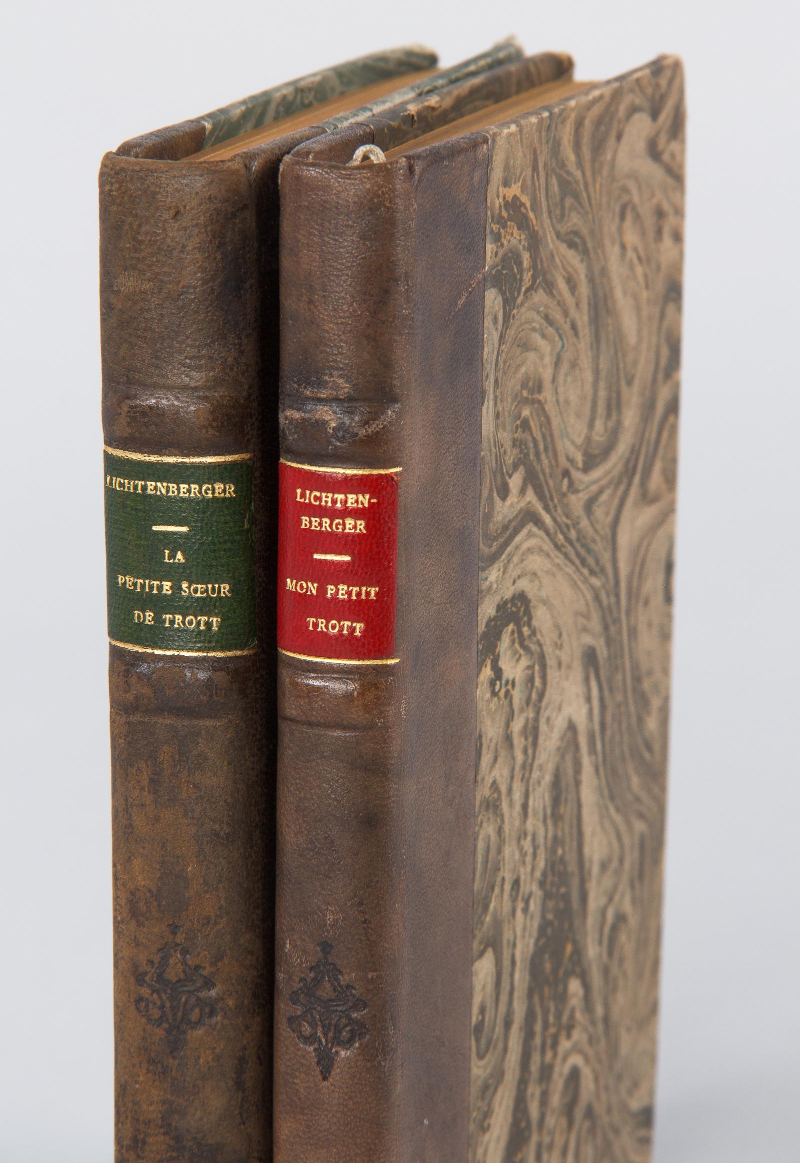 French Books-Mon Petit Trott, Two Volume Set by Andre Lichtenberger, 1899 In Good Condition In Austin, TX