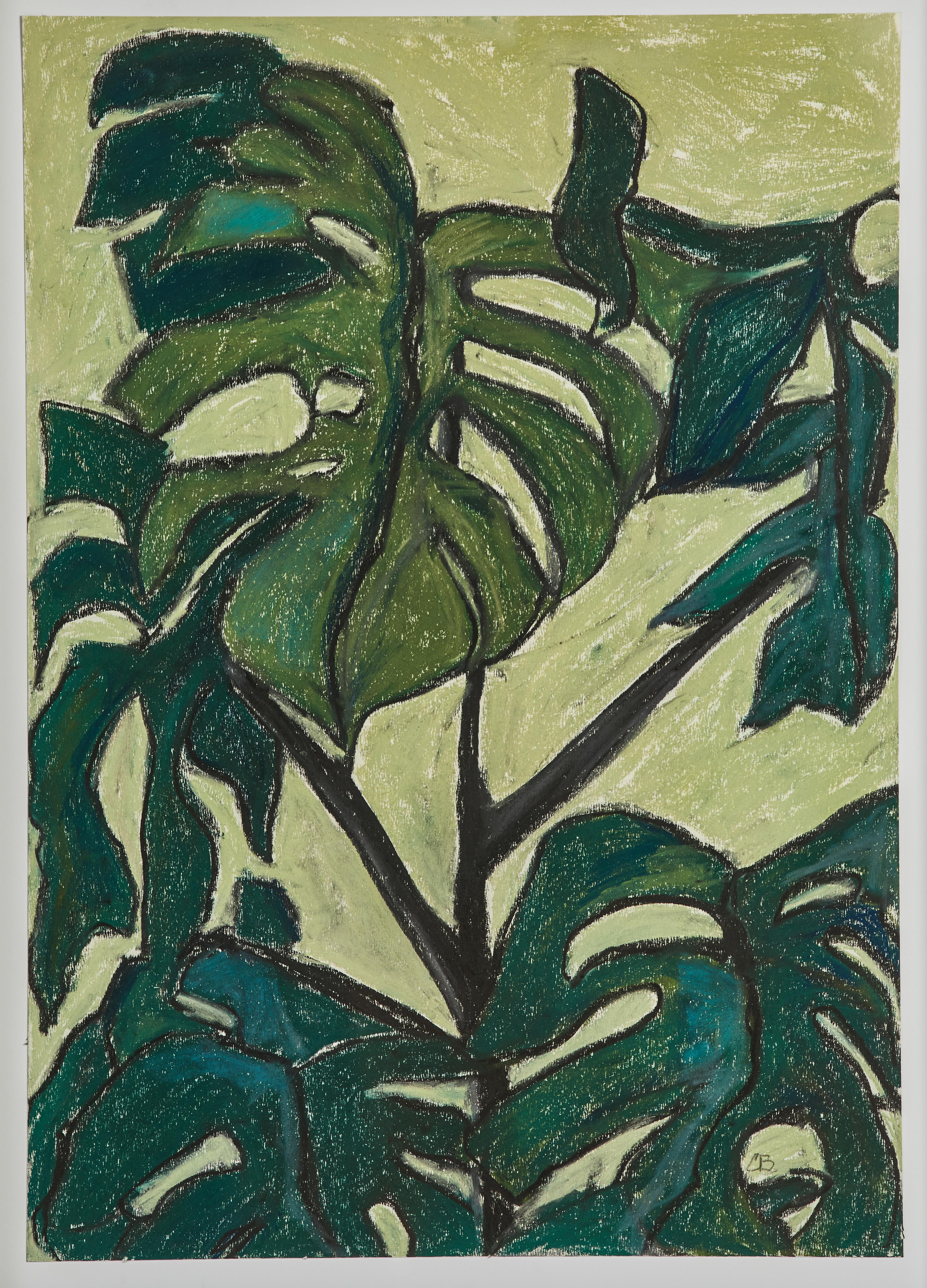 French Botanical Drawing on Paper by Caroline Beauzon In New Condition In Los Angeles, CA