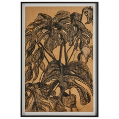 Dessin botanique français sur papier de Caroline Beauzon