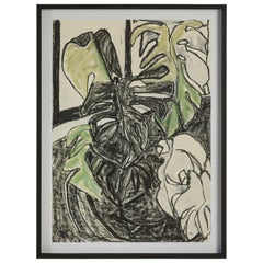 French Botanical Drawing on Paper by Caroline Beauzon