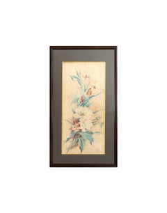 French Botanical Watercolor, 1909, 20th Century