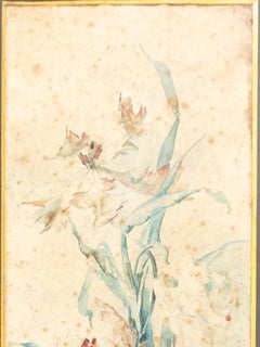 French Botanical Watercolor, 20th Century