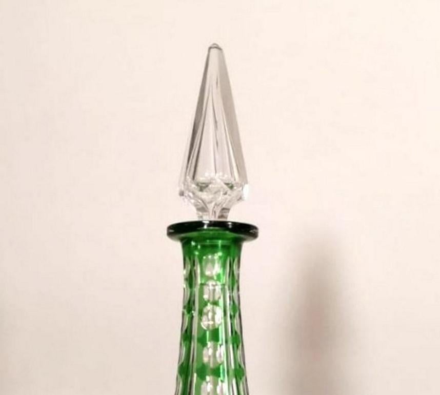 Other 20th Century  Green Crystal French Decanter  1905-1910