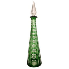 20th Century  Green Crystal French Decanter  1905-1910