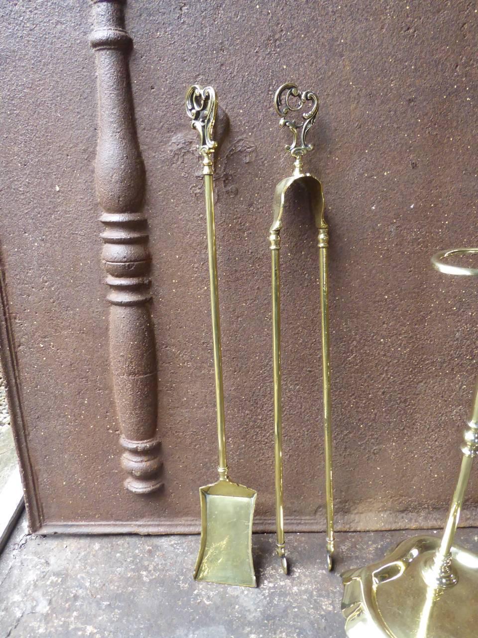 19th Century French 'Bouhon Frères' Fireplace Tools or Fire Tools