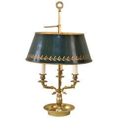 French Bouillotte Empire Style Bronze Table Lamp