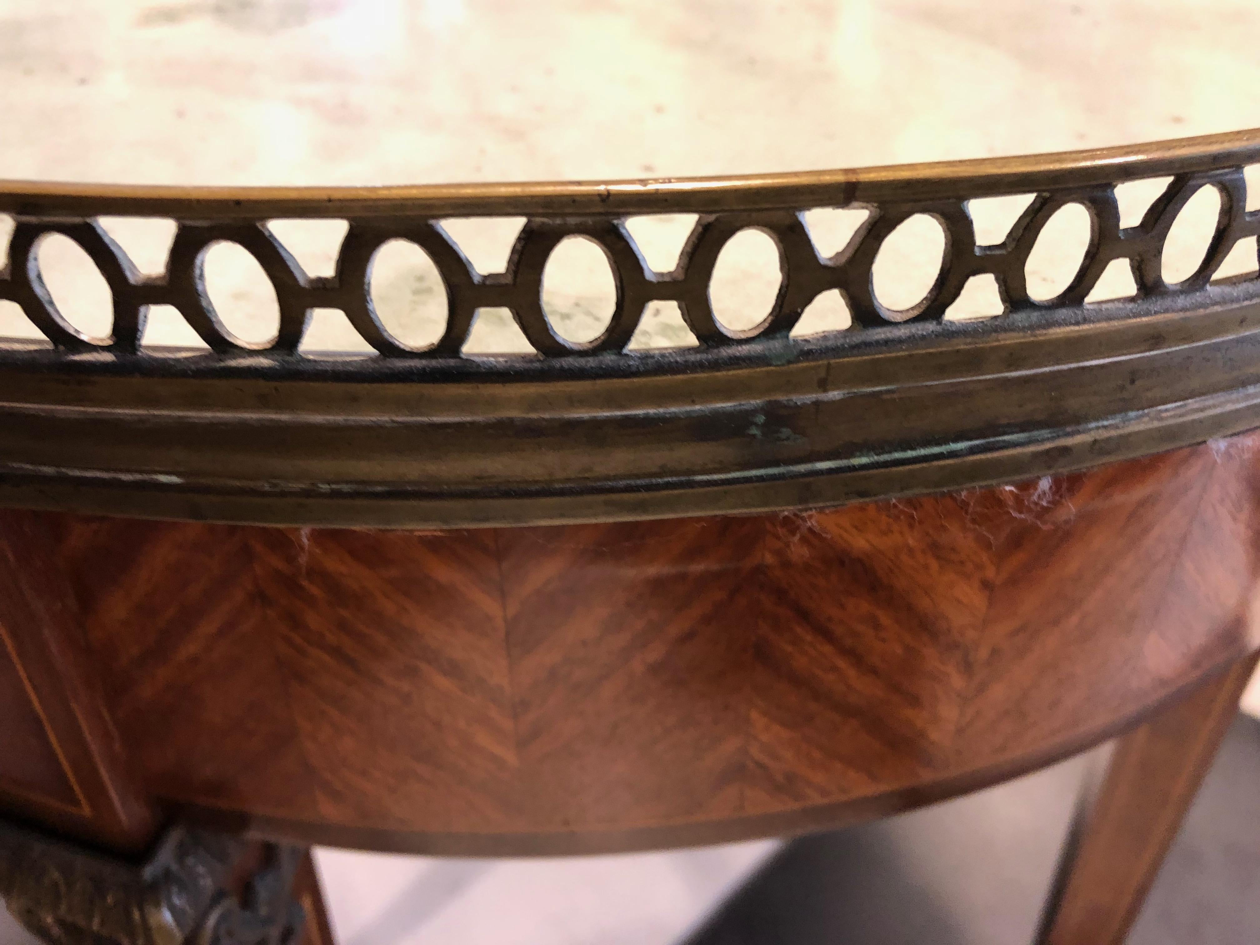 French Bouillotte Side Table In Excellent Condition In Sarasota, FL