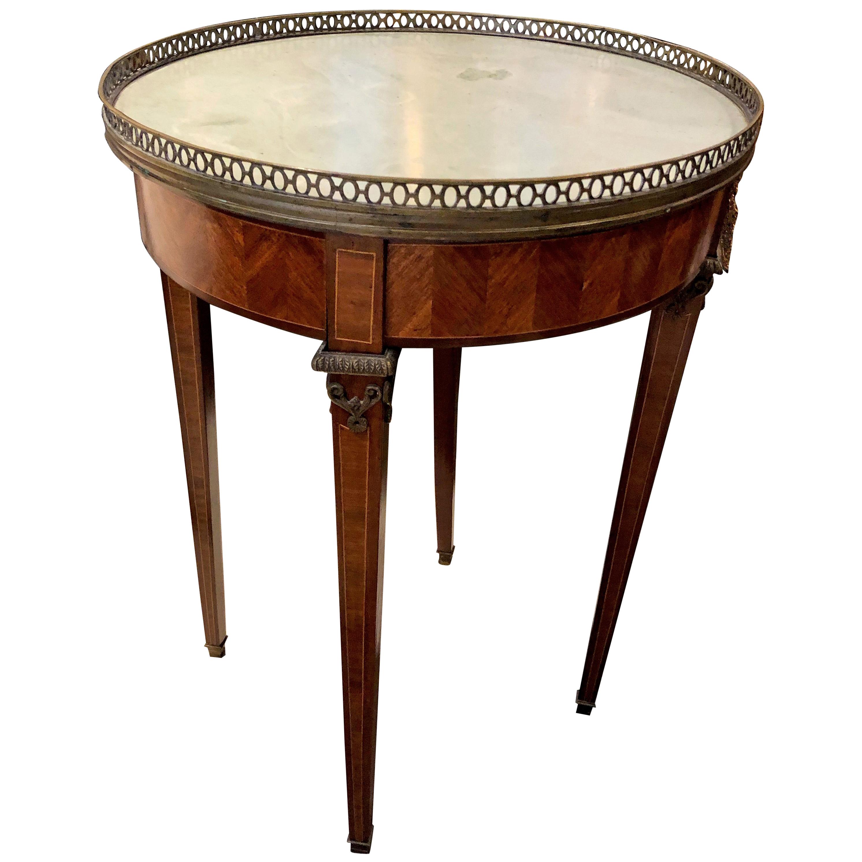 French Bouillotte Side Table