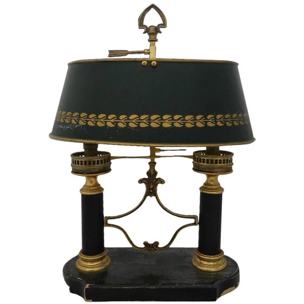 French Bouillotte Table Lamp Napoleon III Second Empire Desk Light