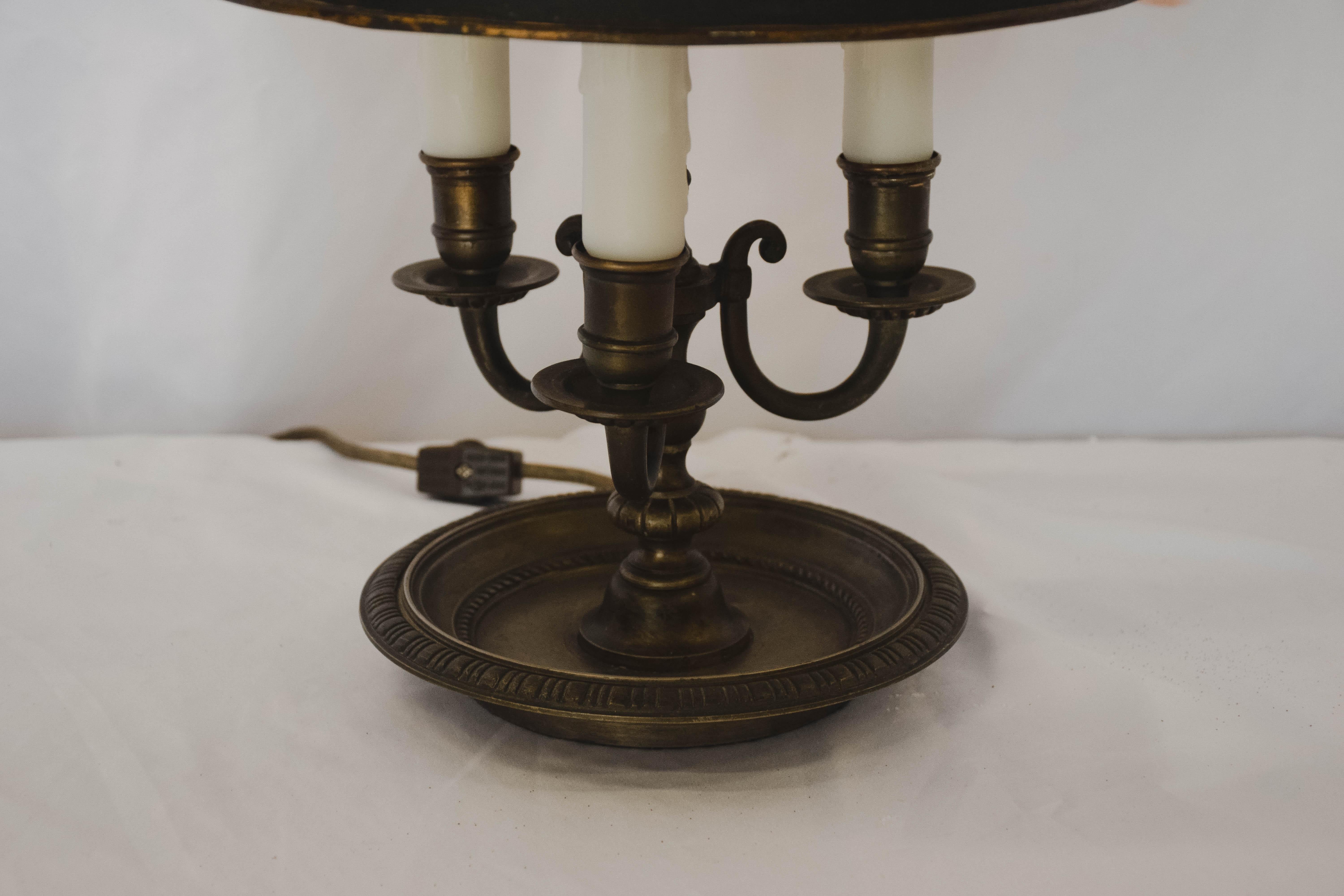 French Bouilotte Lamp In Good Condition In Houston, TX