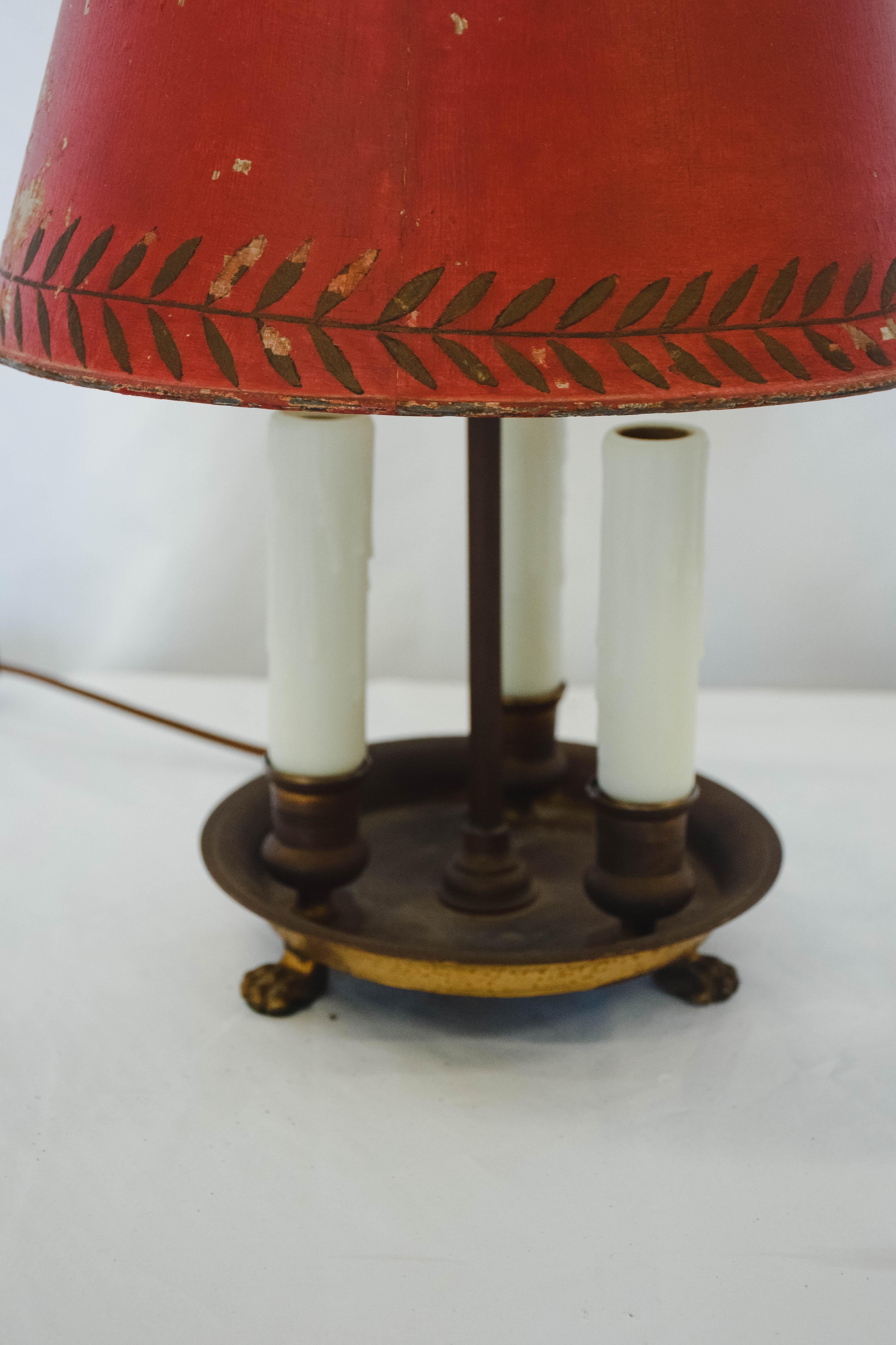 French Bouilotte Lamp In Good Condition For Sale In Houston, TX