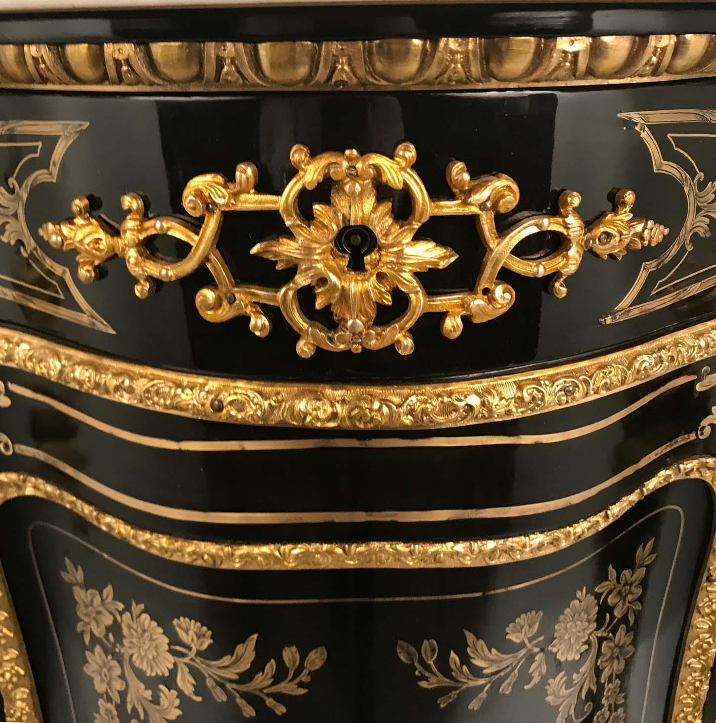Louis XV French Boulle and Ebonized Meuble d'Appui