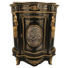 Antique French Boulle and Ebonized Meuble d'Appui