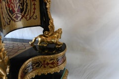 French Boulle Clock On Stand Louis XVI Gilt Inlay