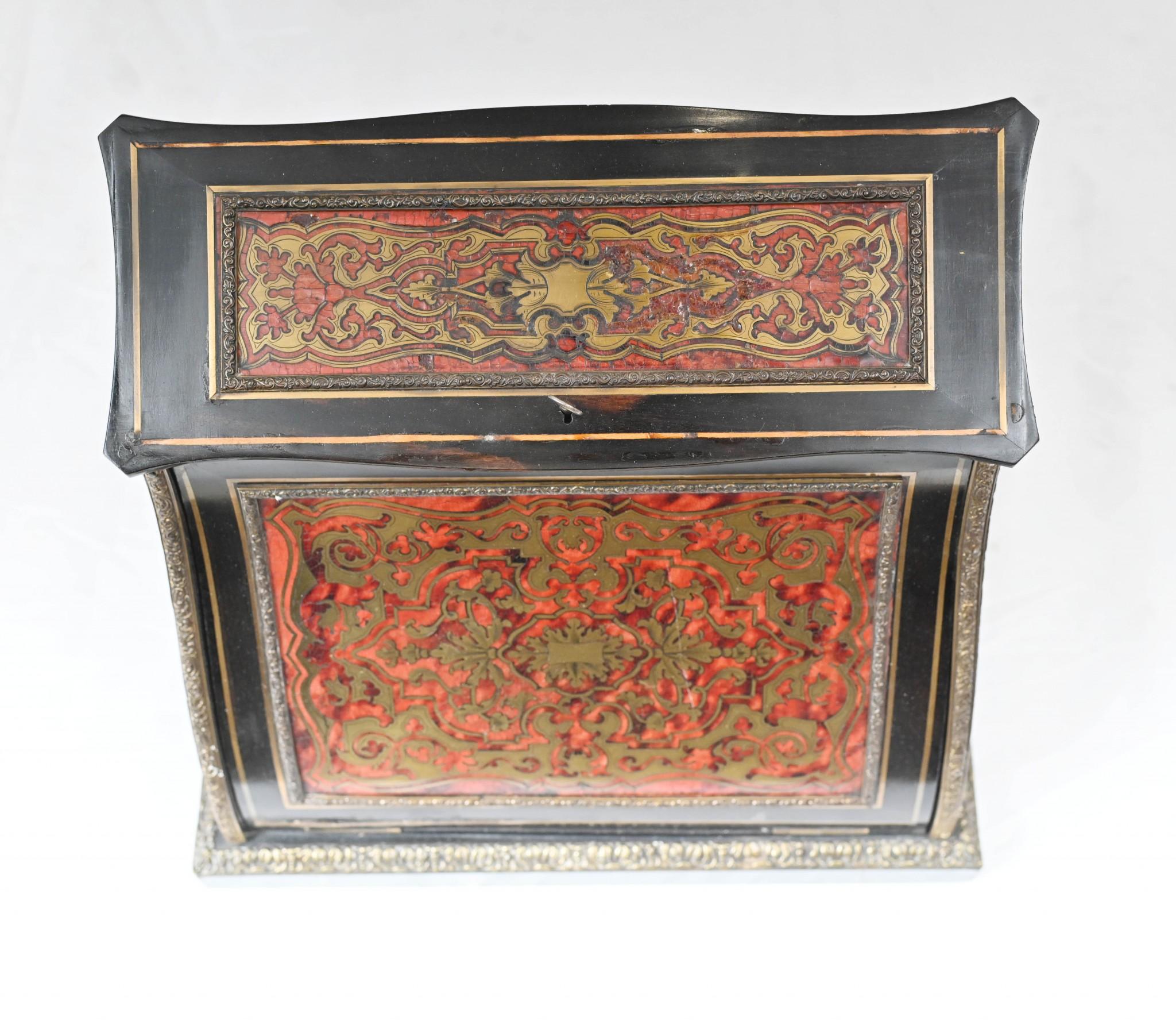 French Boulle Desk Companion Letter Box Inlay In Good Condition For Sale In Potters Bar, GB