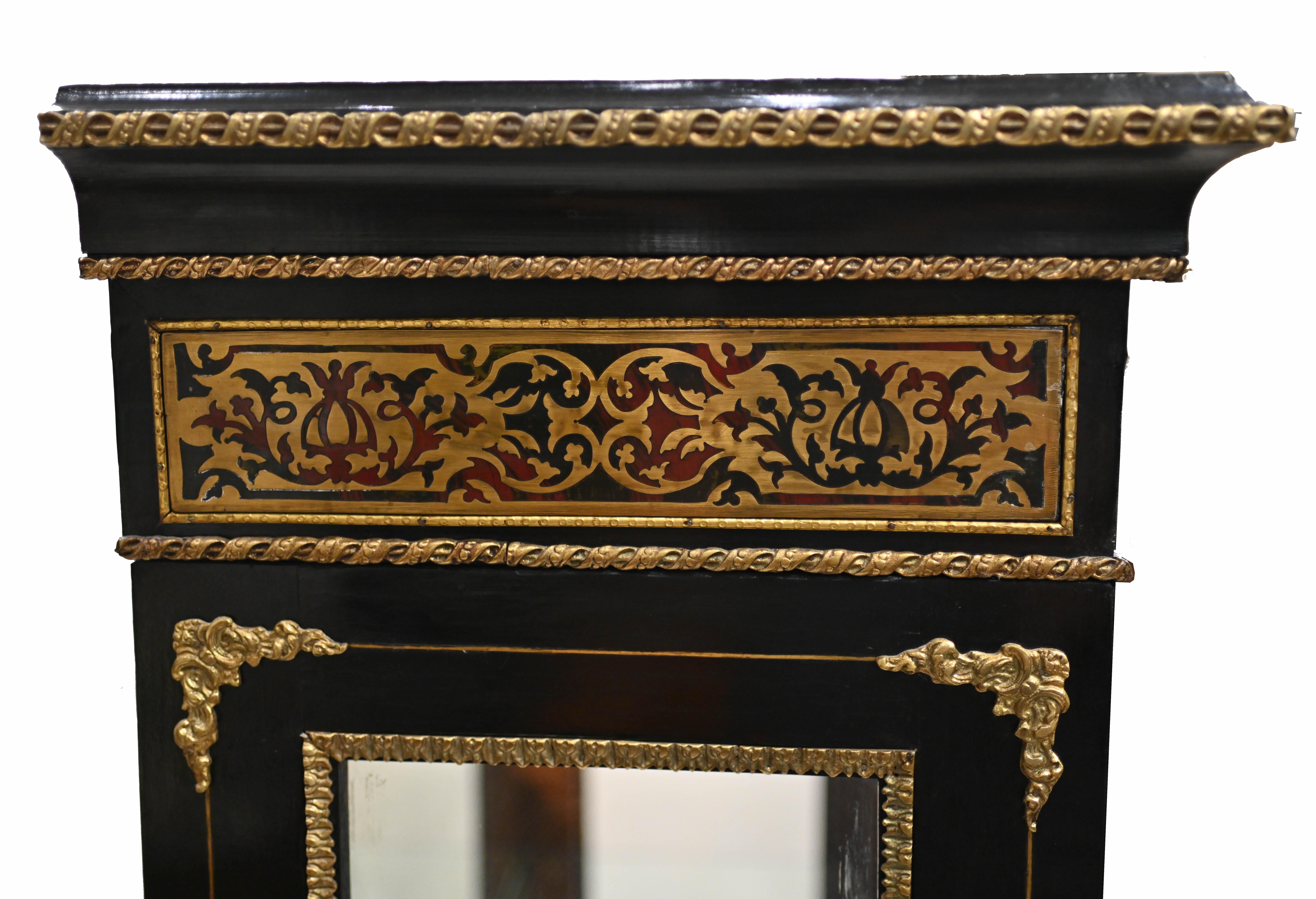 French Boulle Display Cabinet Bijouterie Inlay For Sale 2
