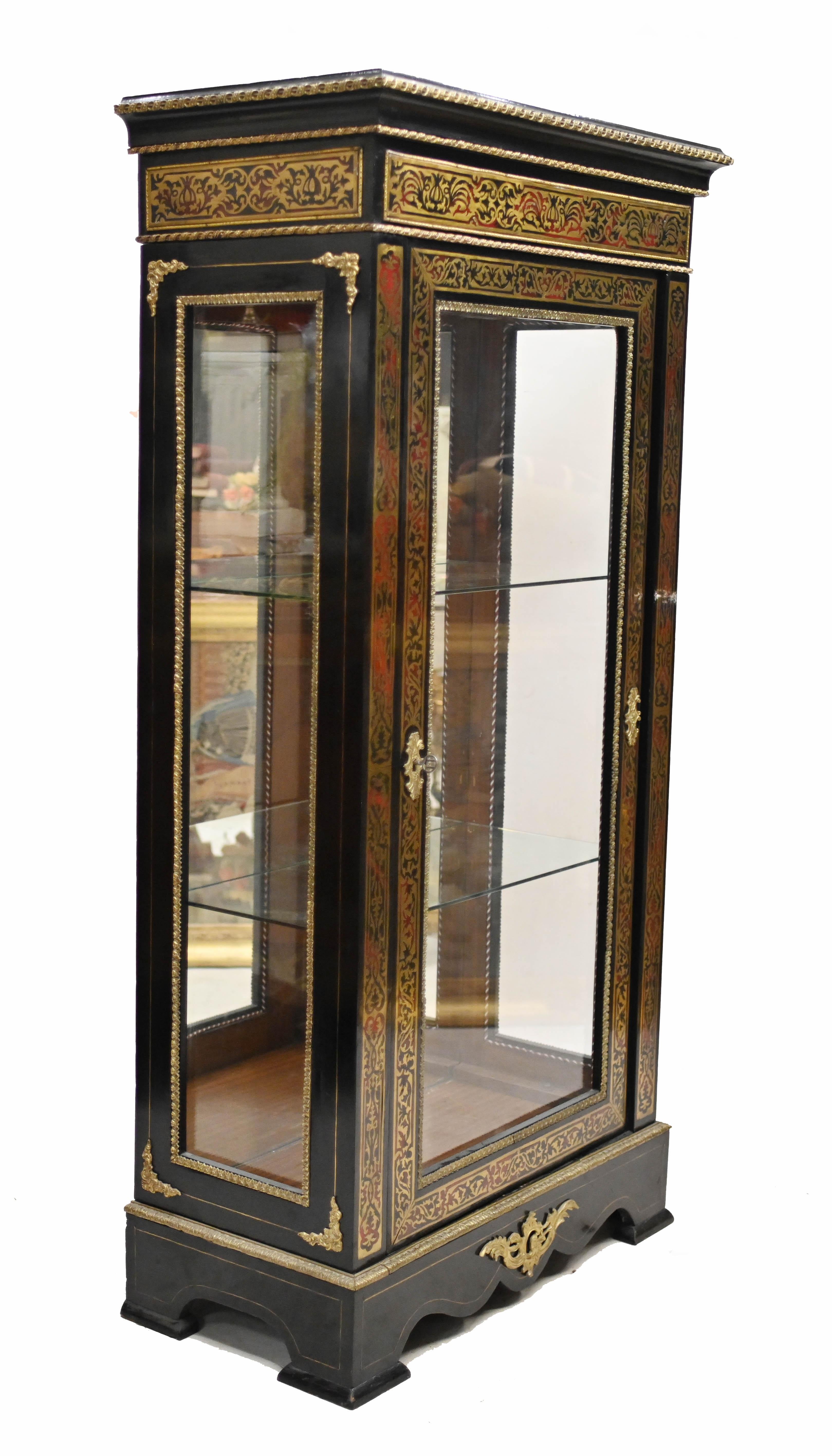 French Boulle Display Cabinet Bijouterie Inlay For Sale 1