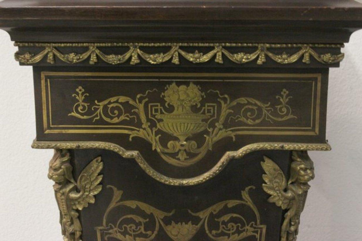 French Boulle Ebonized Pedestal, 19th Century For Sale 3