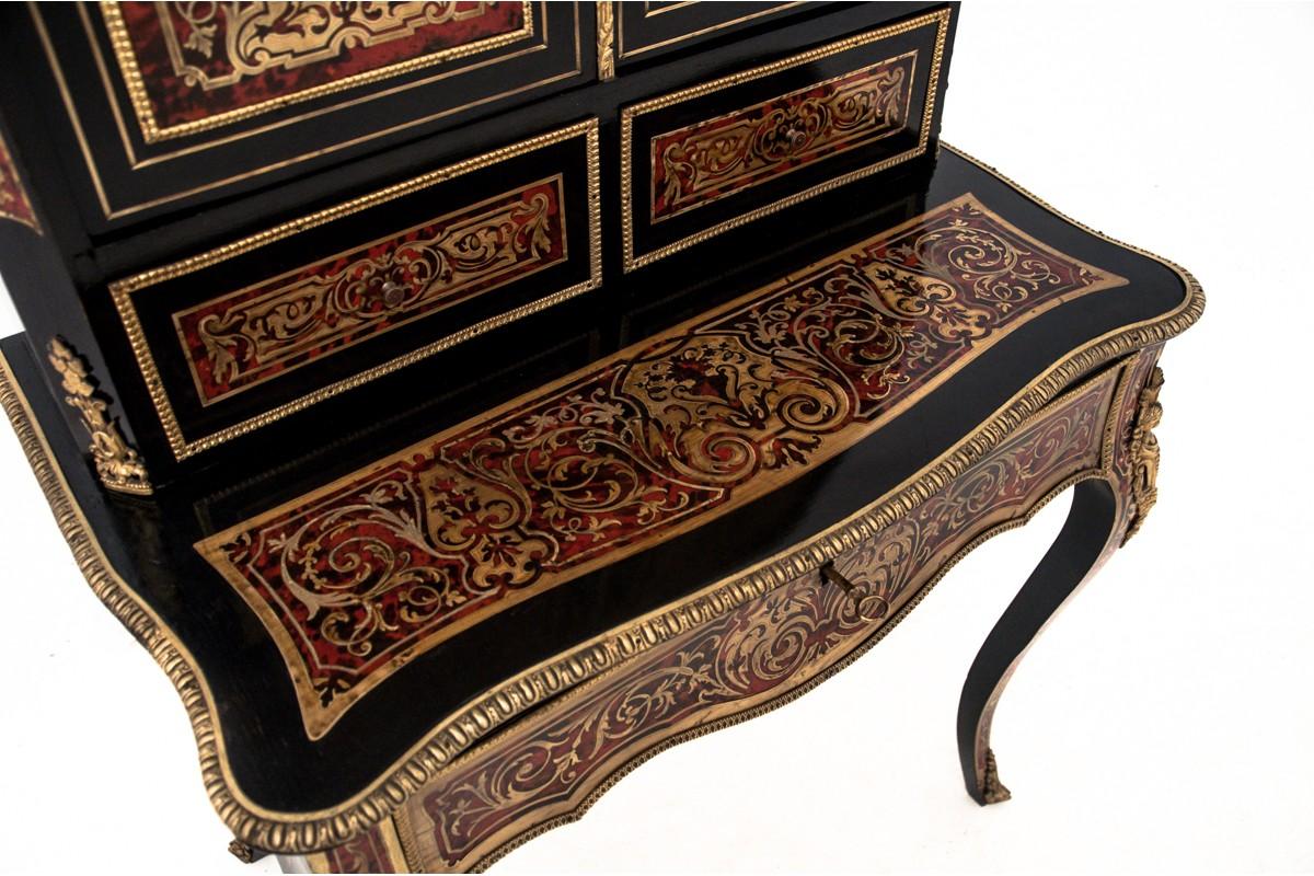 French Boulle Napoleon III Secretary Desk  In Good Condition In Chorzów, PL