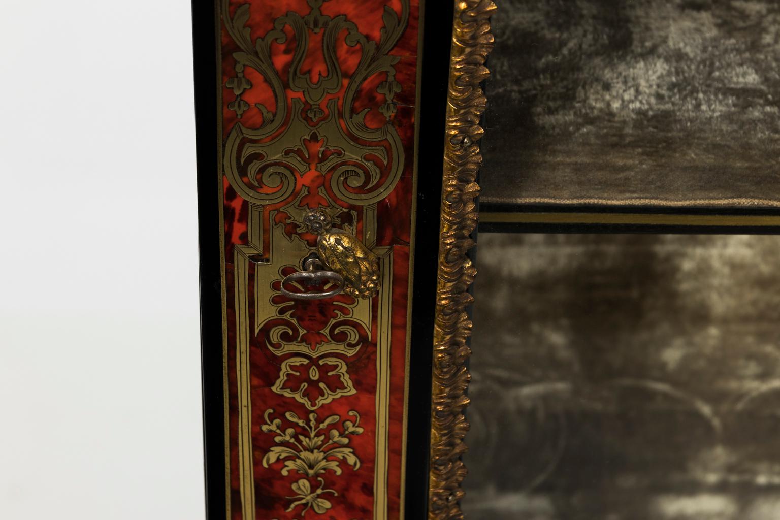 French Boulle Style Cabinet, circa 1840 In Good Condition In Stamford, CT