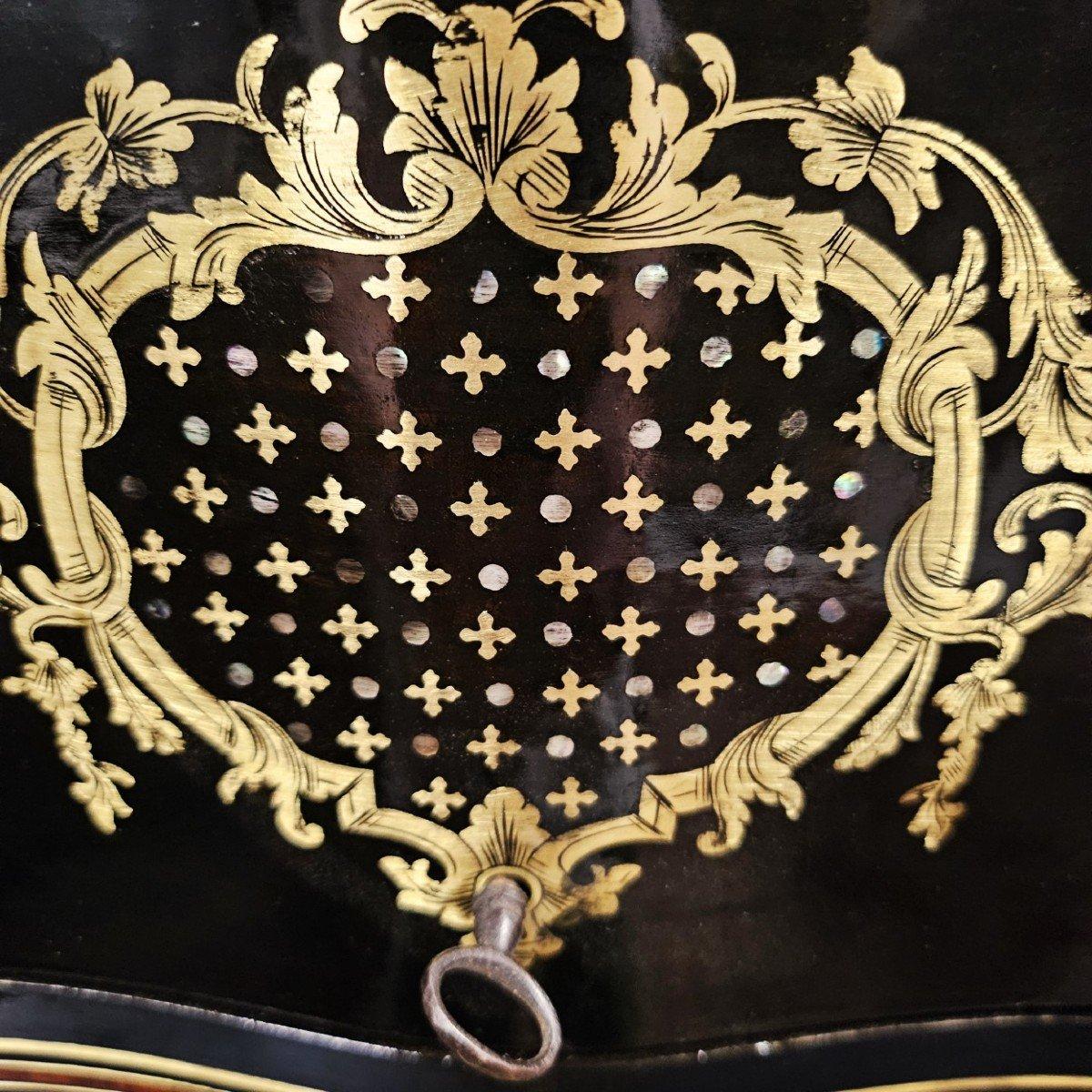 Napoleon III French Boulle style Dry Bar Liquor Cabinet Cellaret