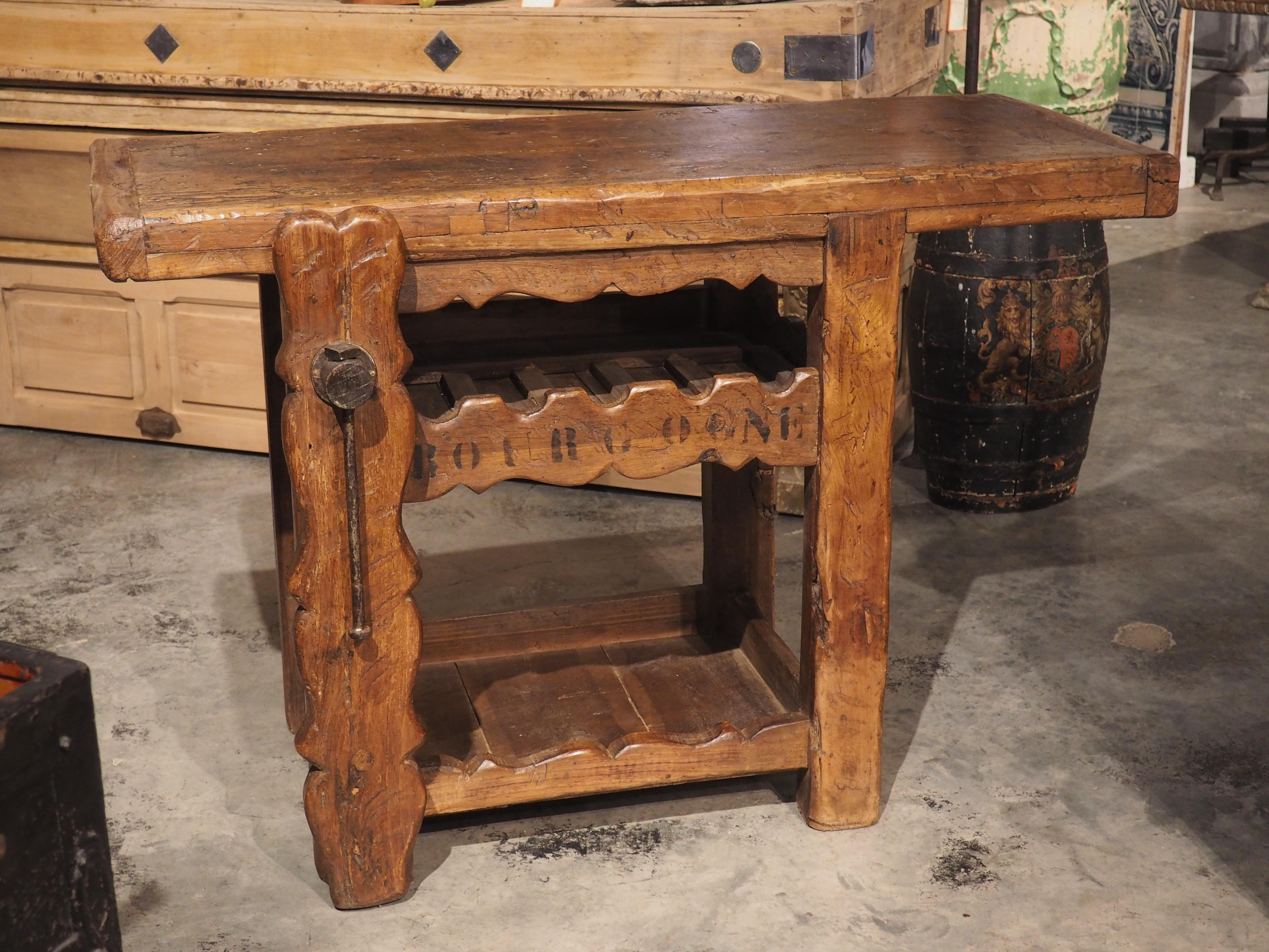 wine rack bench