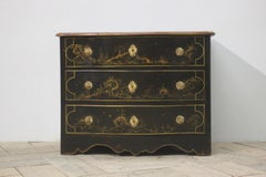 French Bow Fronted Commode with Later Chinoiserie Lacquer, 18th Century