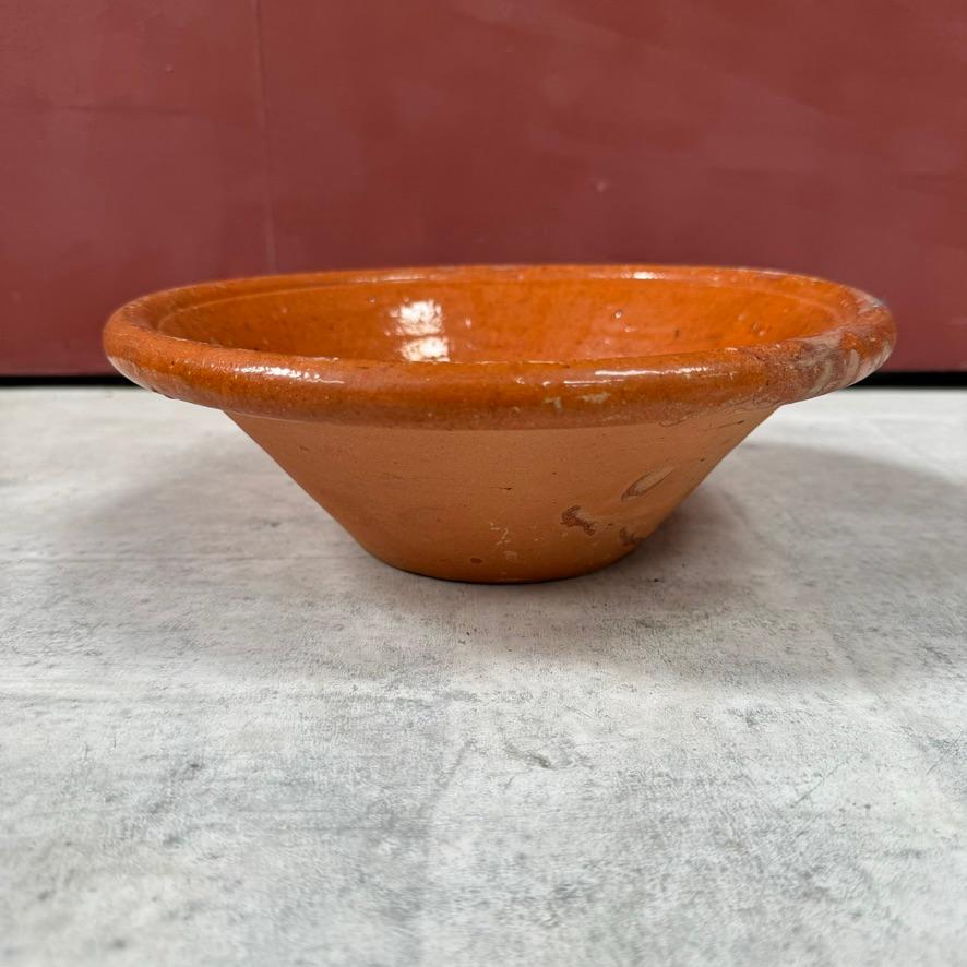 Hand-Crafted French Bowls with a Burnt Underglaze For Sale
