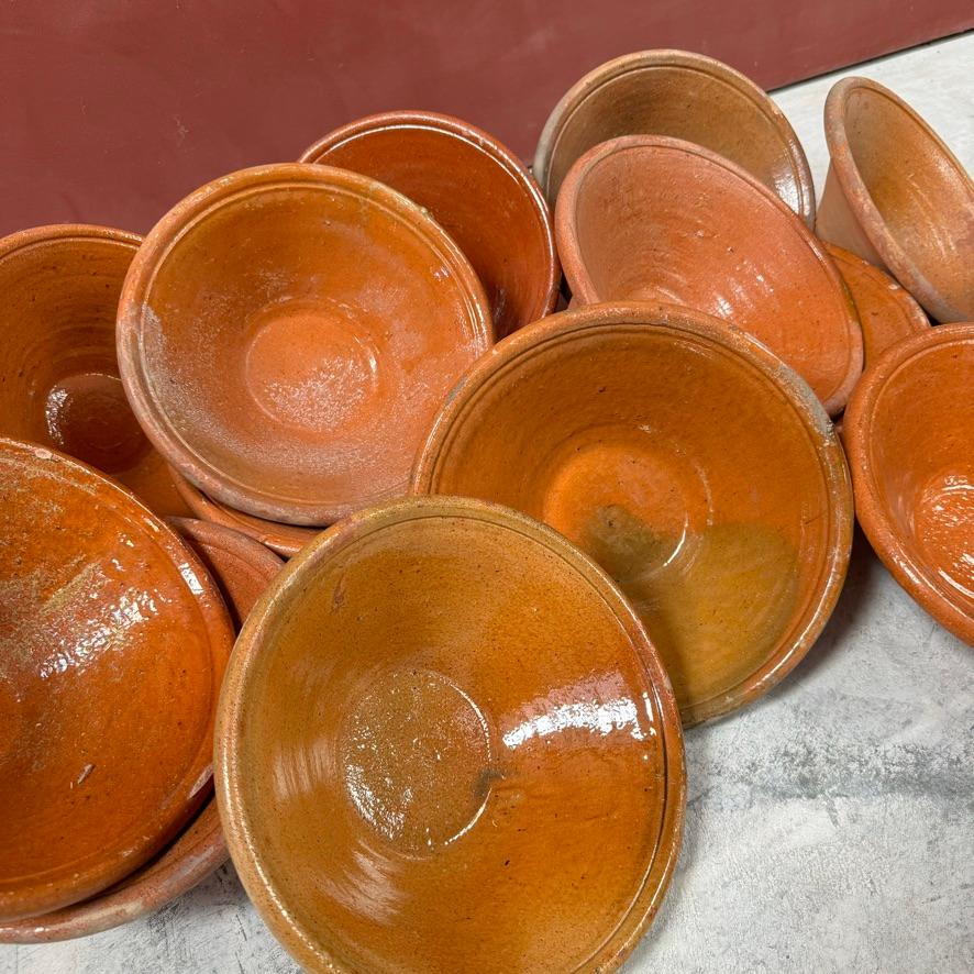 French Bowls with a Burnt Underglaze For Sale 1