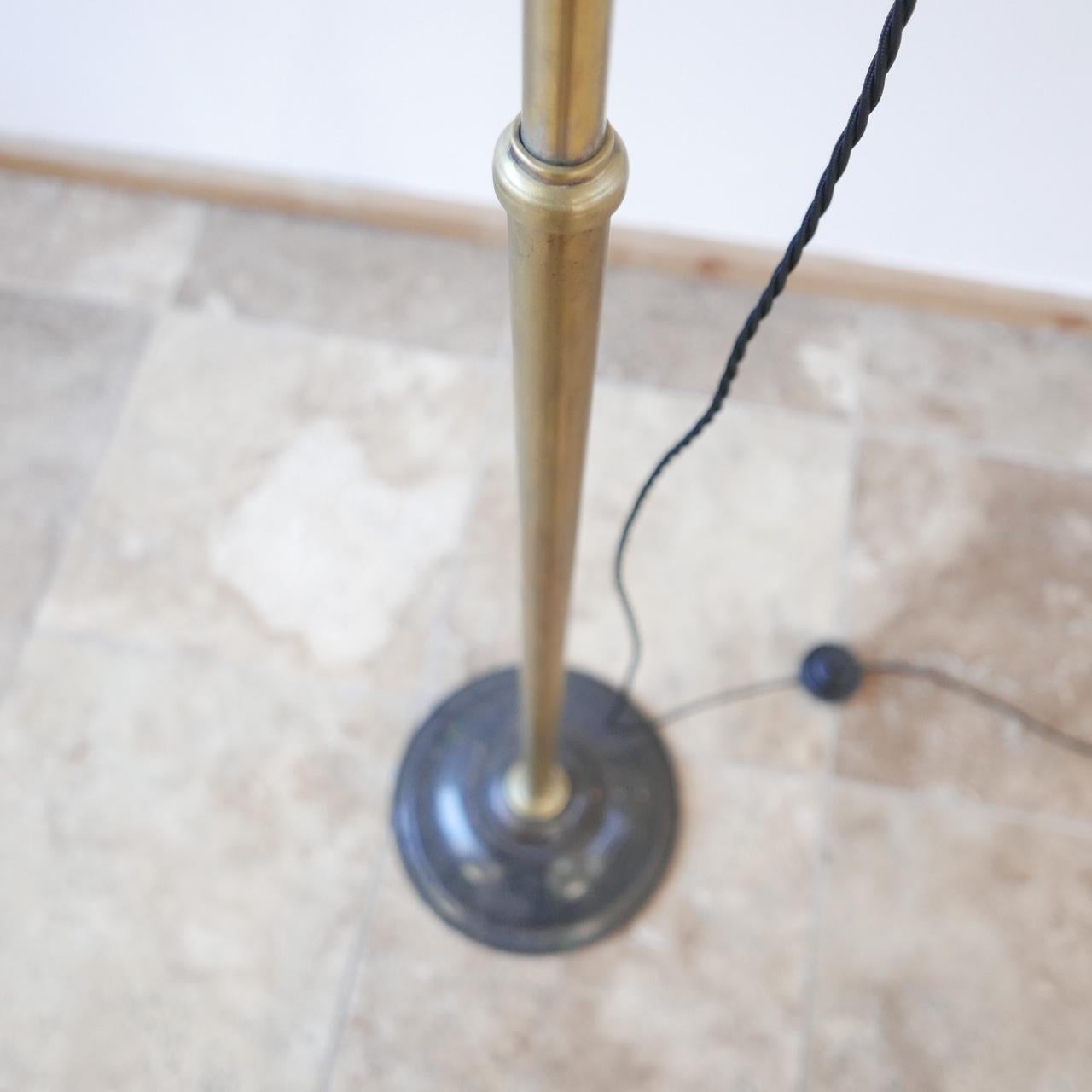 French Brass Adjustable Glass Reflector Floor Lamp 3