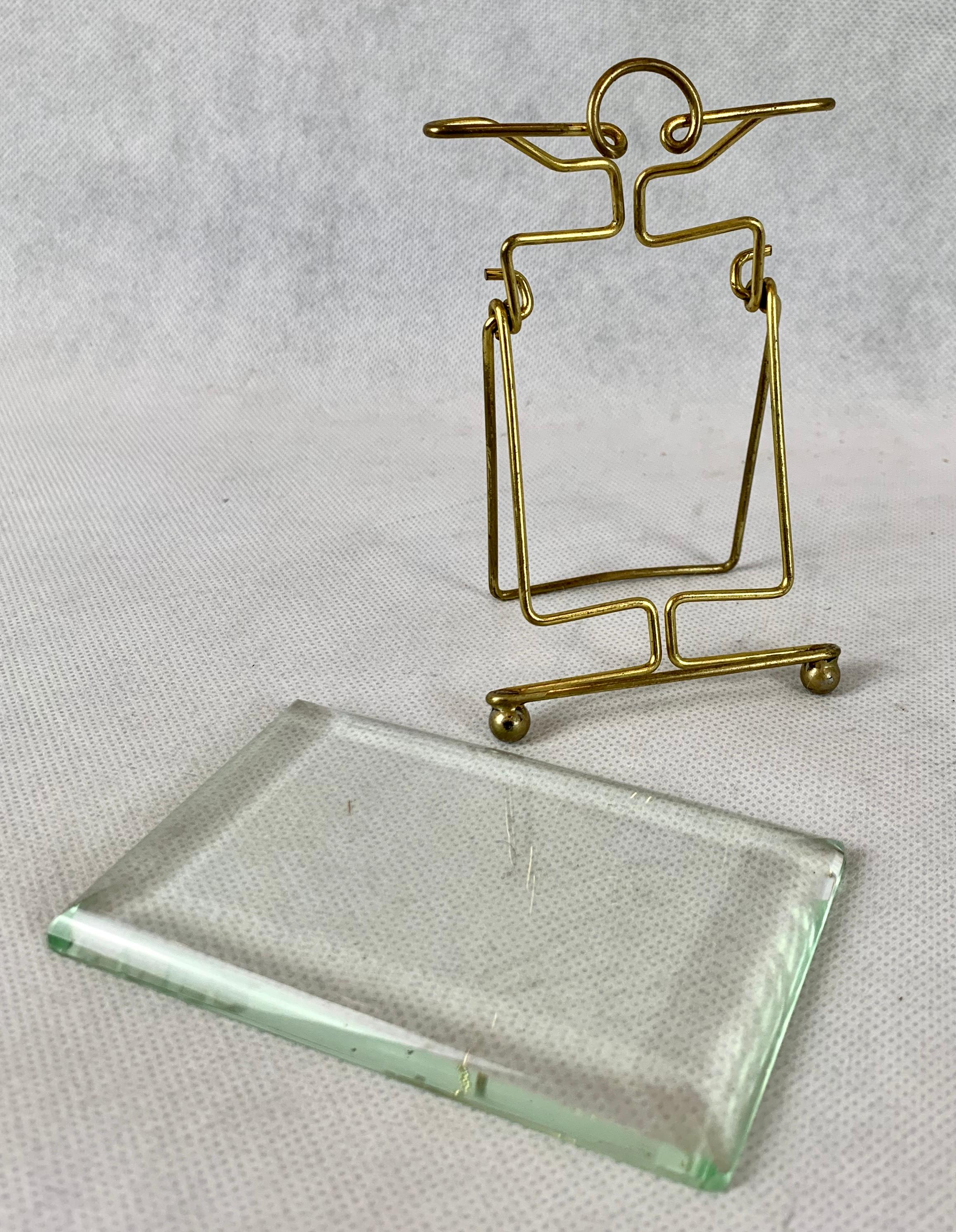  Photo Frame-French Brass and Bevelled Glass In Good Condition In West Palm Beach, FL