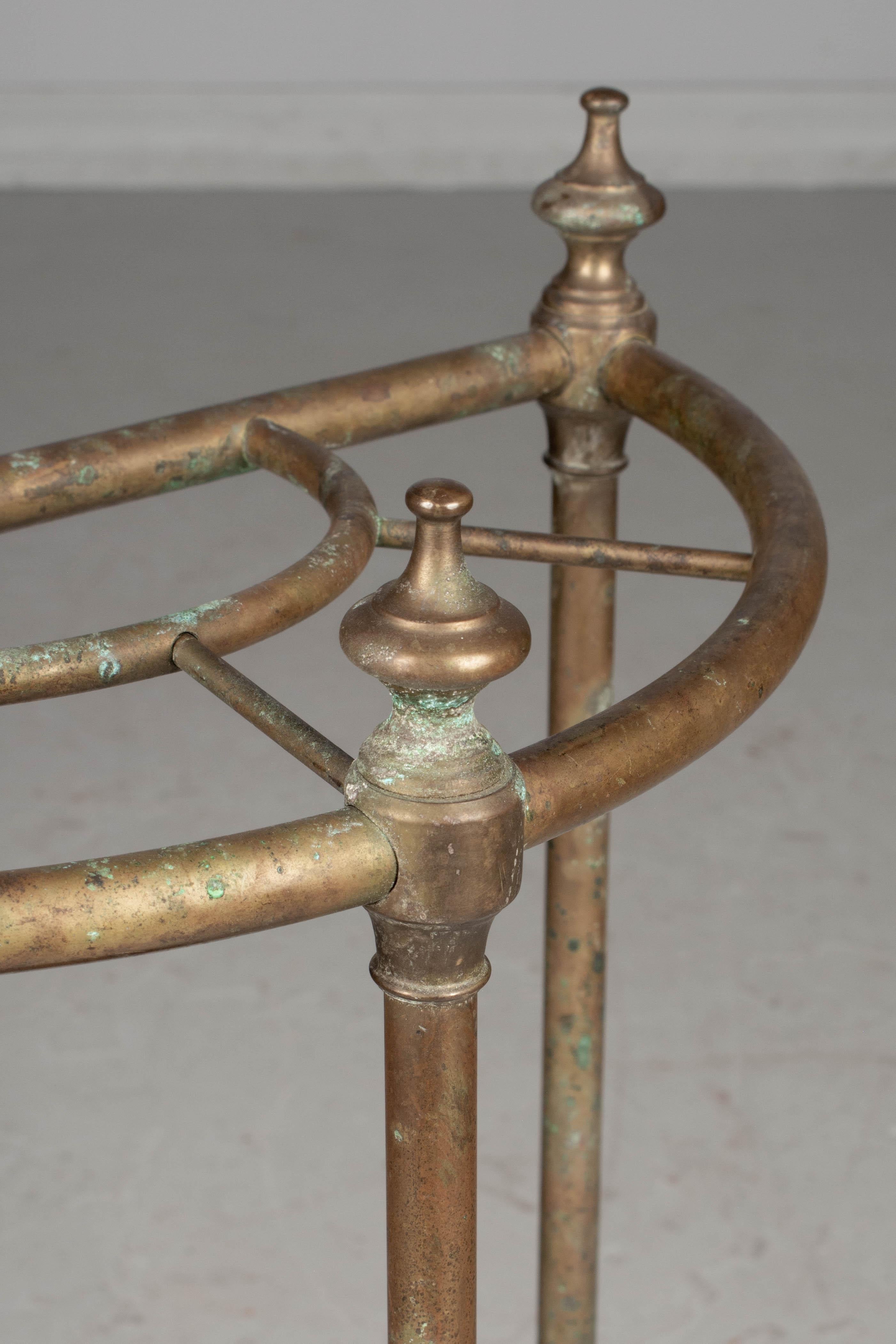 French Brass and Cast Iron Umbrella Stand 2