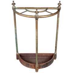 French Brass and Cast Iron Umbrella Stand