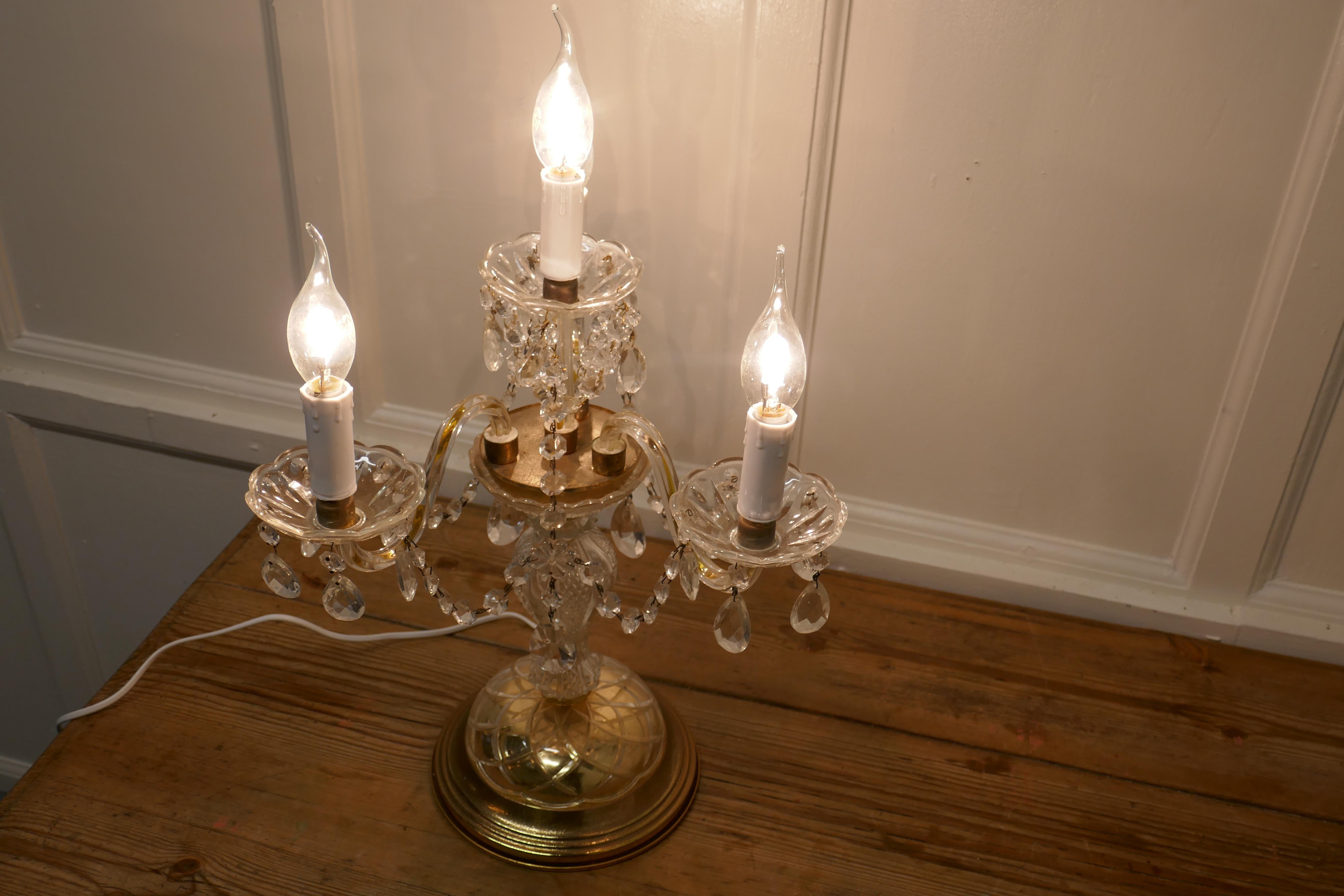 table chandelier lamp
