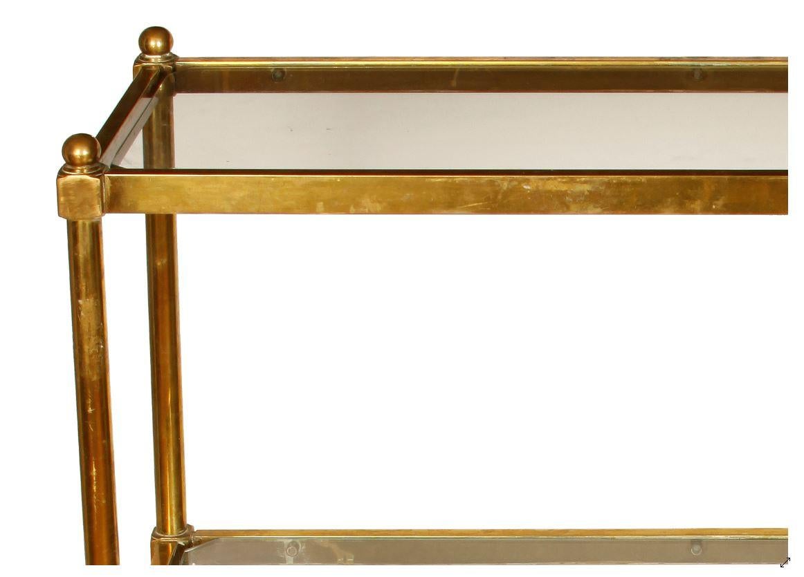 French Brass and Glass Étagère In Good Condition In Locust Valley, NY
