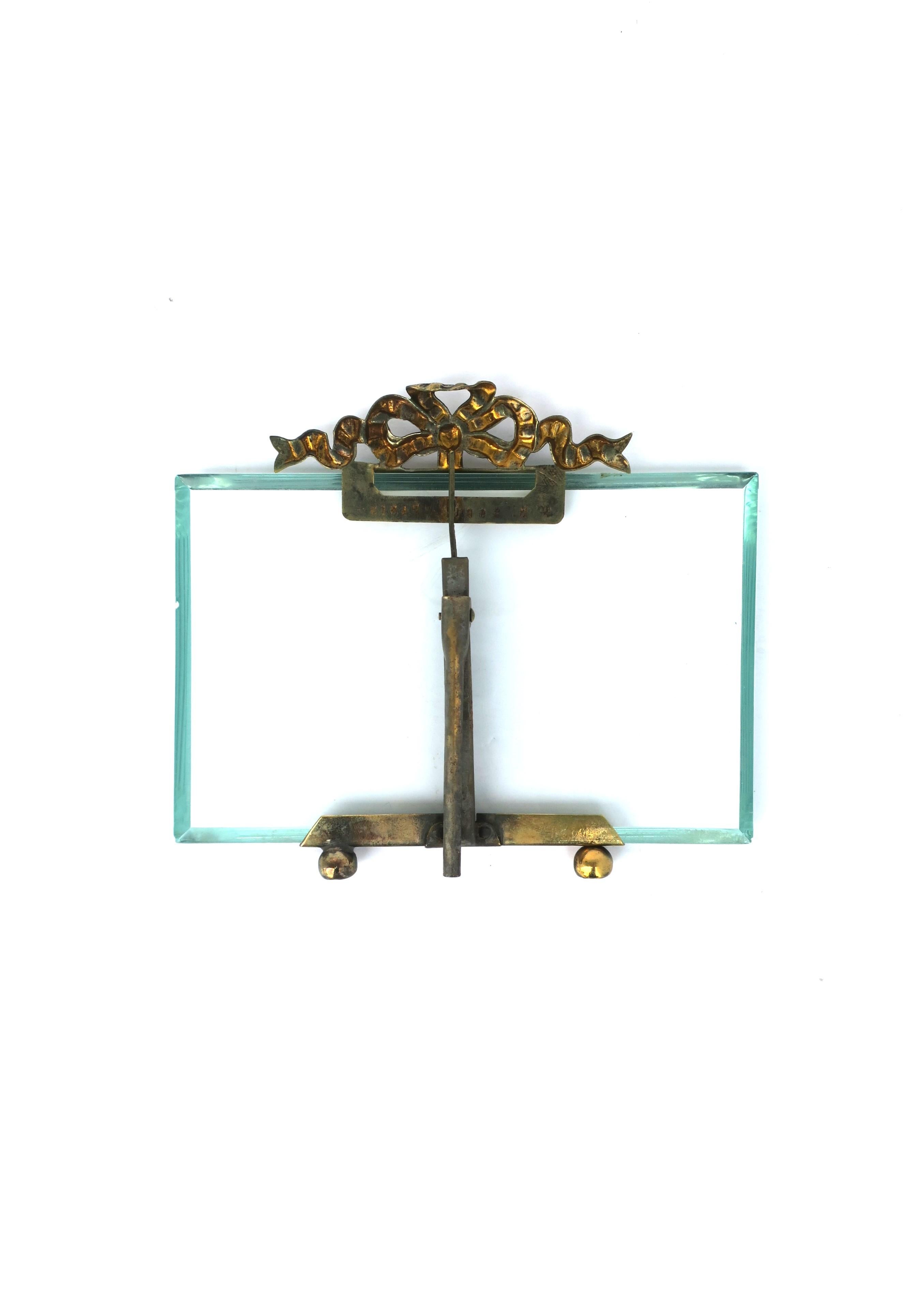 French Brass and Glass Picture Frame from Paris 7