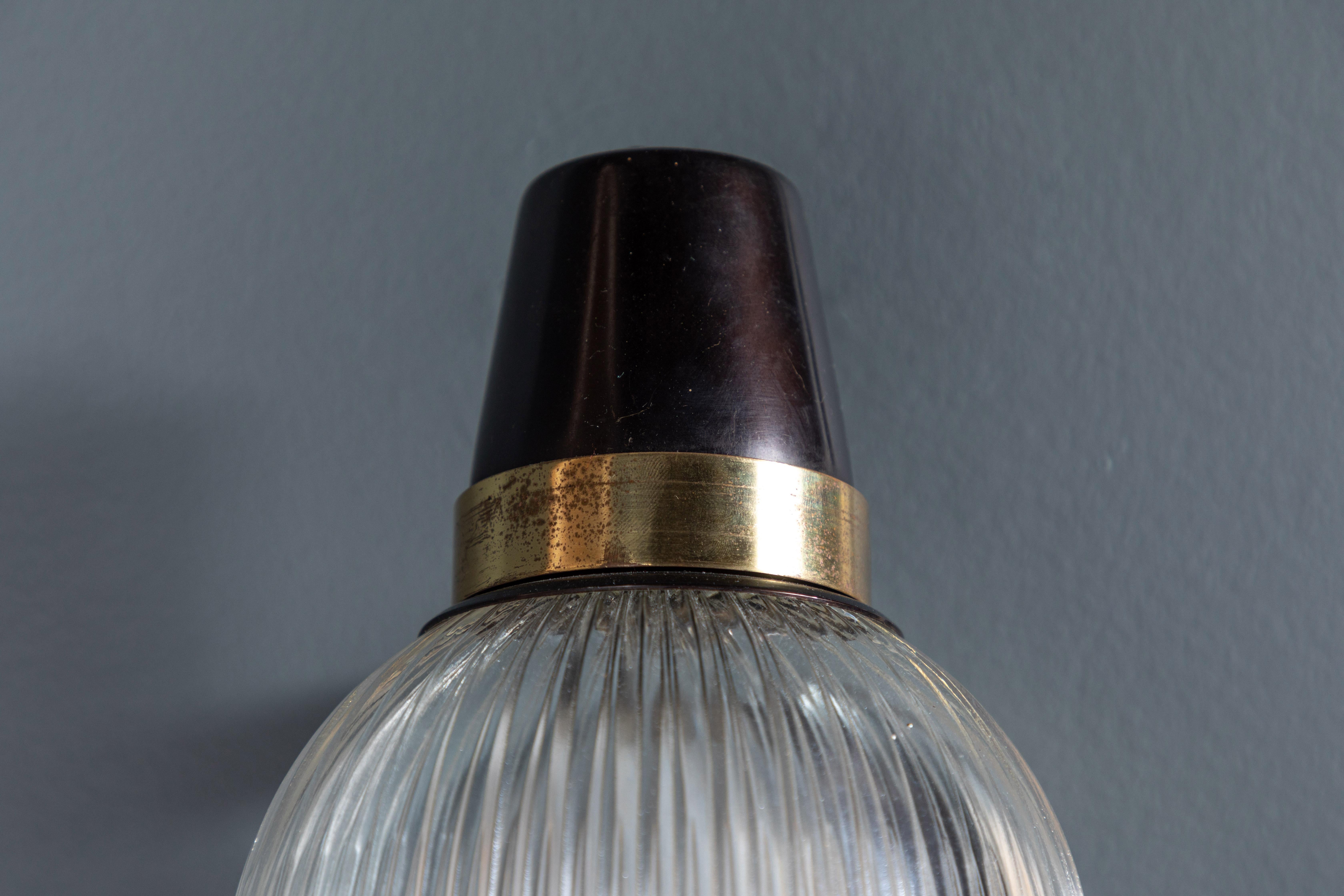 French Brass and Glass Sconce 4