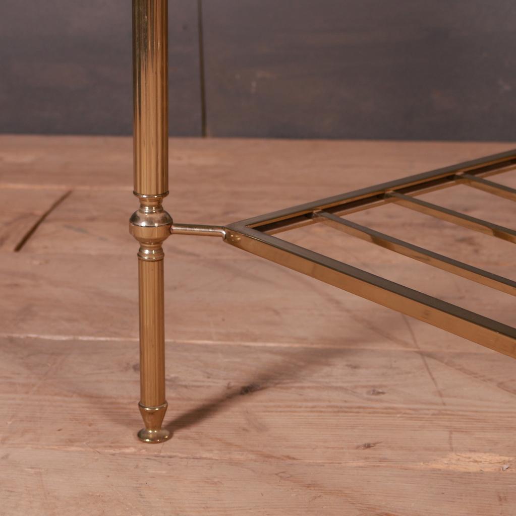 French Brass and Glass Table For Sale 1