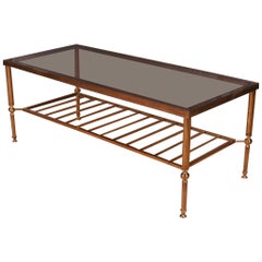 French Brass and Glass Table