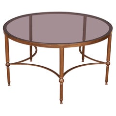 French Brass and Glass Table