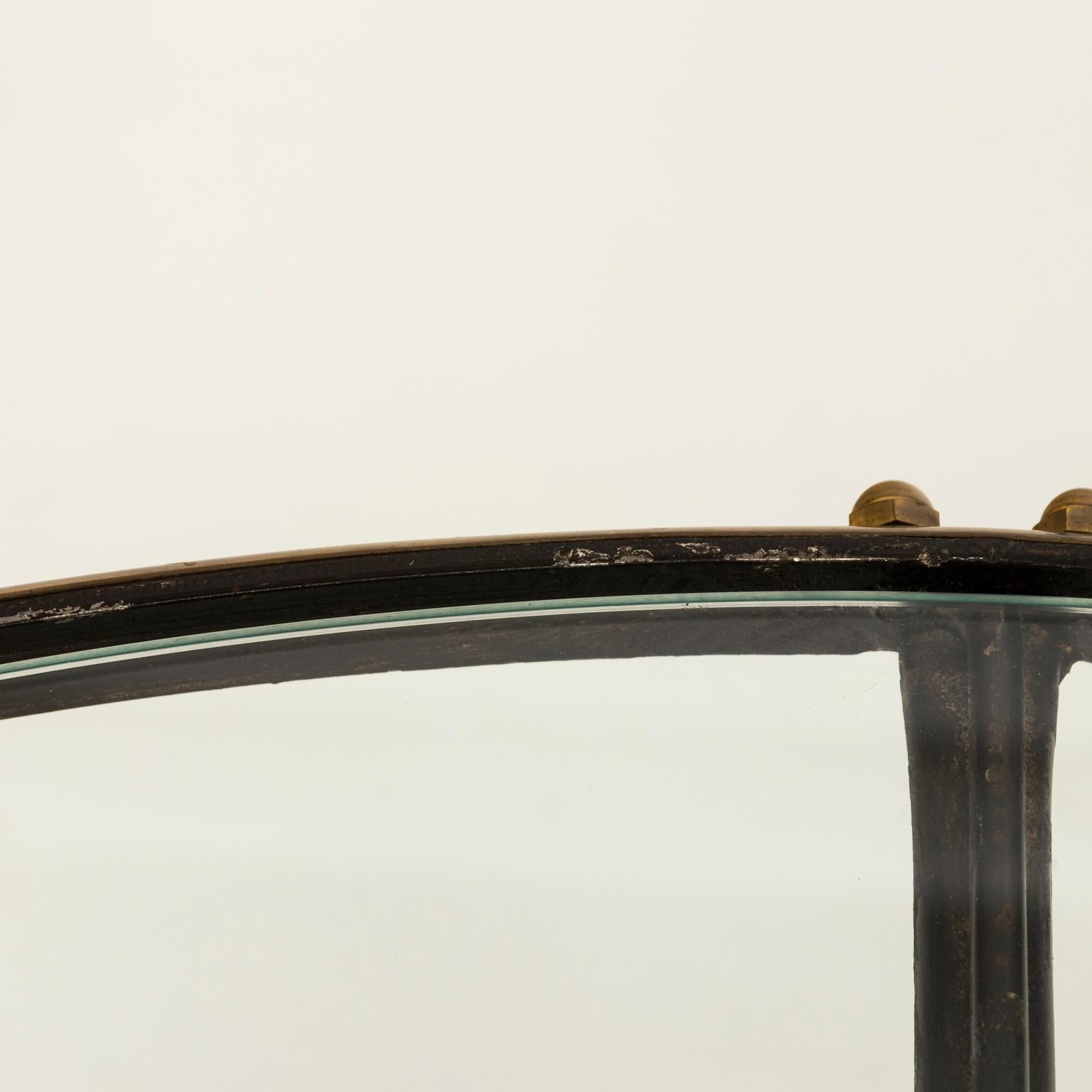 French Brass and Iron Center Table, circa 1970s 8
